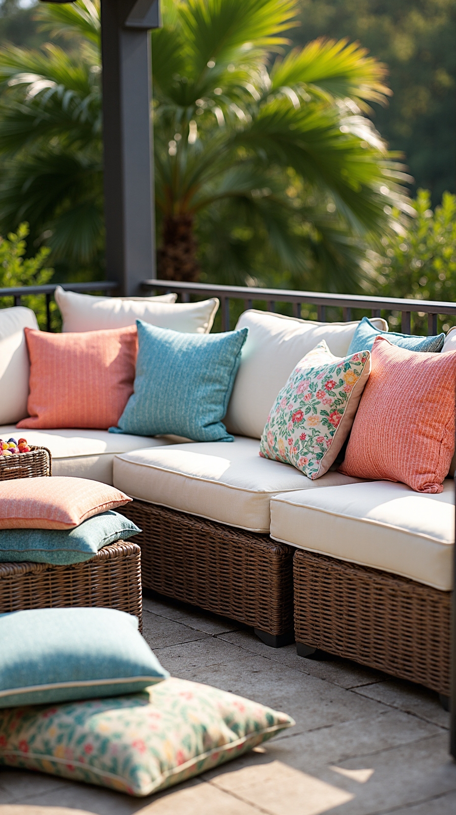weatherproof outdoor cushions and pillows