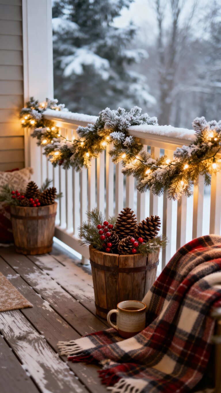 welcoming winter porch decor inspiration