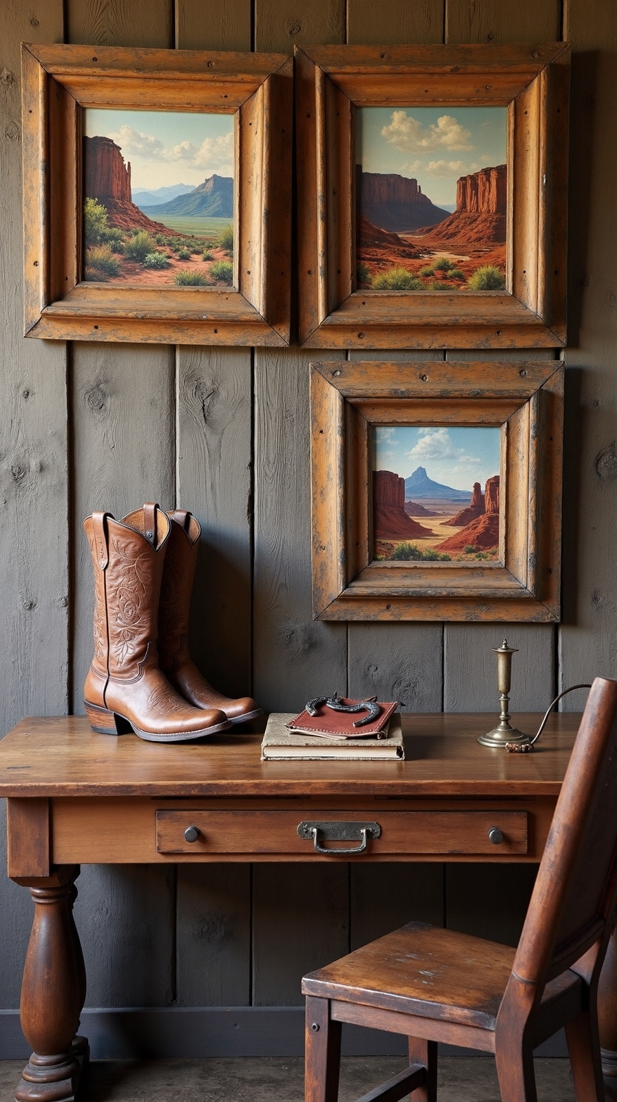 western themed gallery display