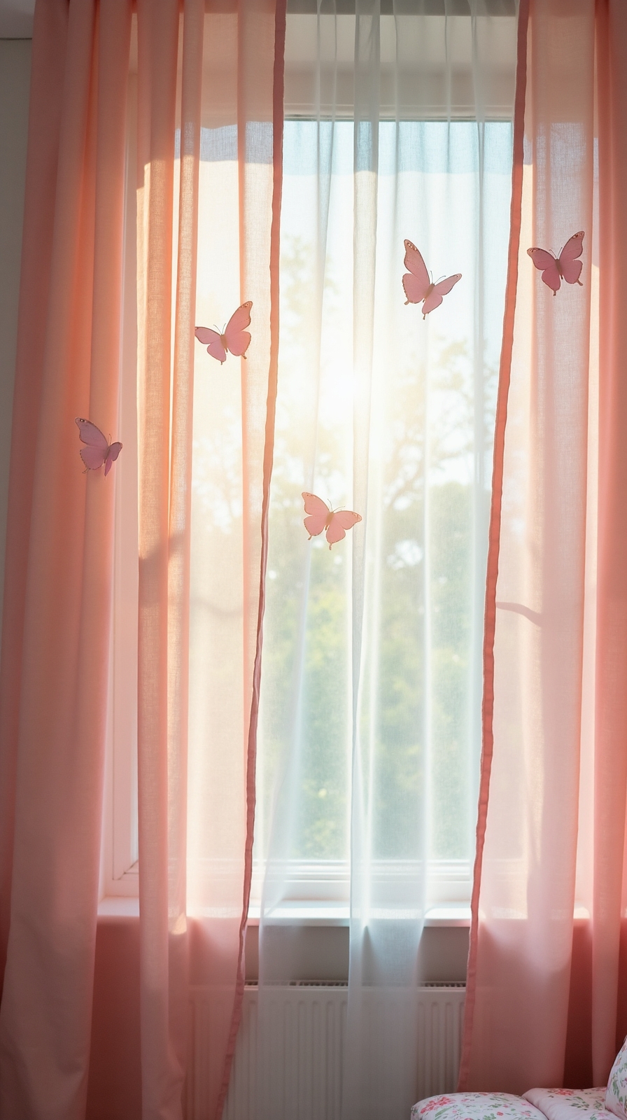 whimsical butterfly window treatments