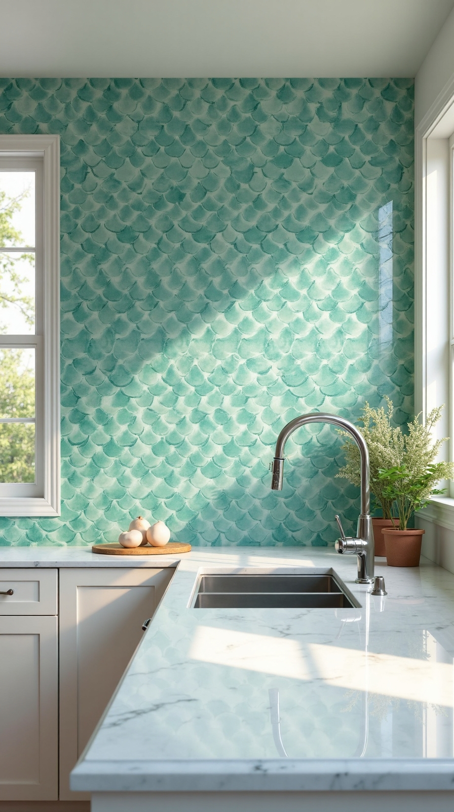 whimsical coastal enchanting airy seafoam tiles