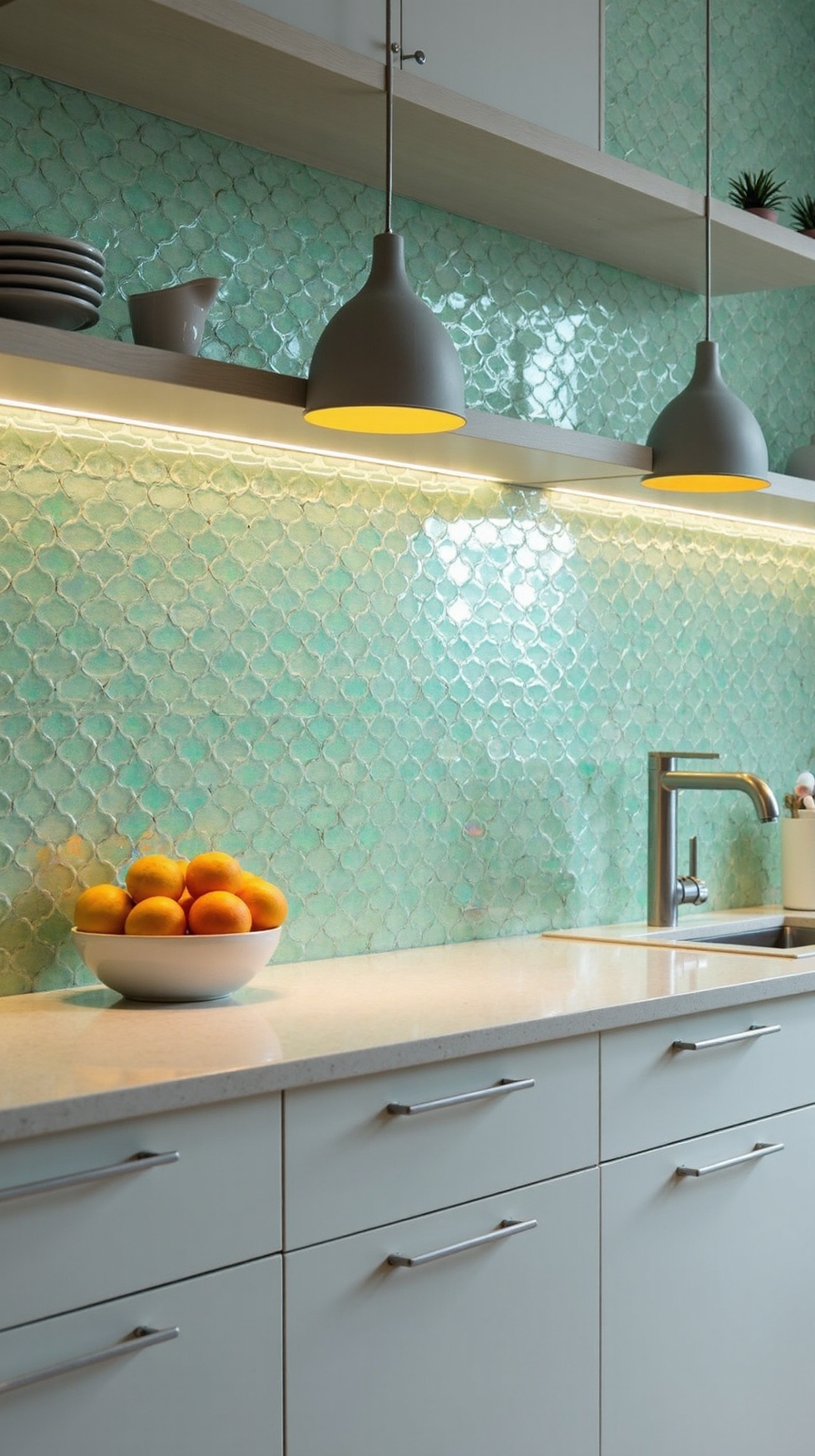 whimsical nautical kitchen tiles