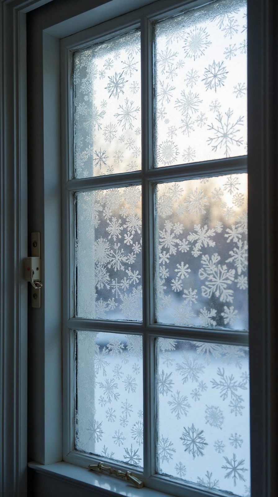 winter inspired window privacy