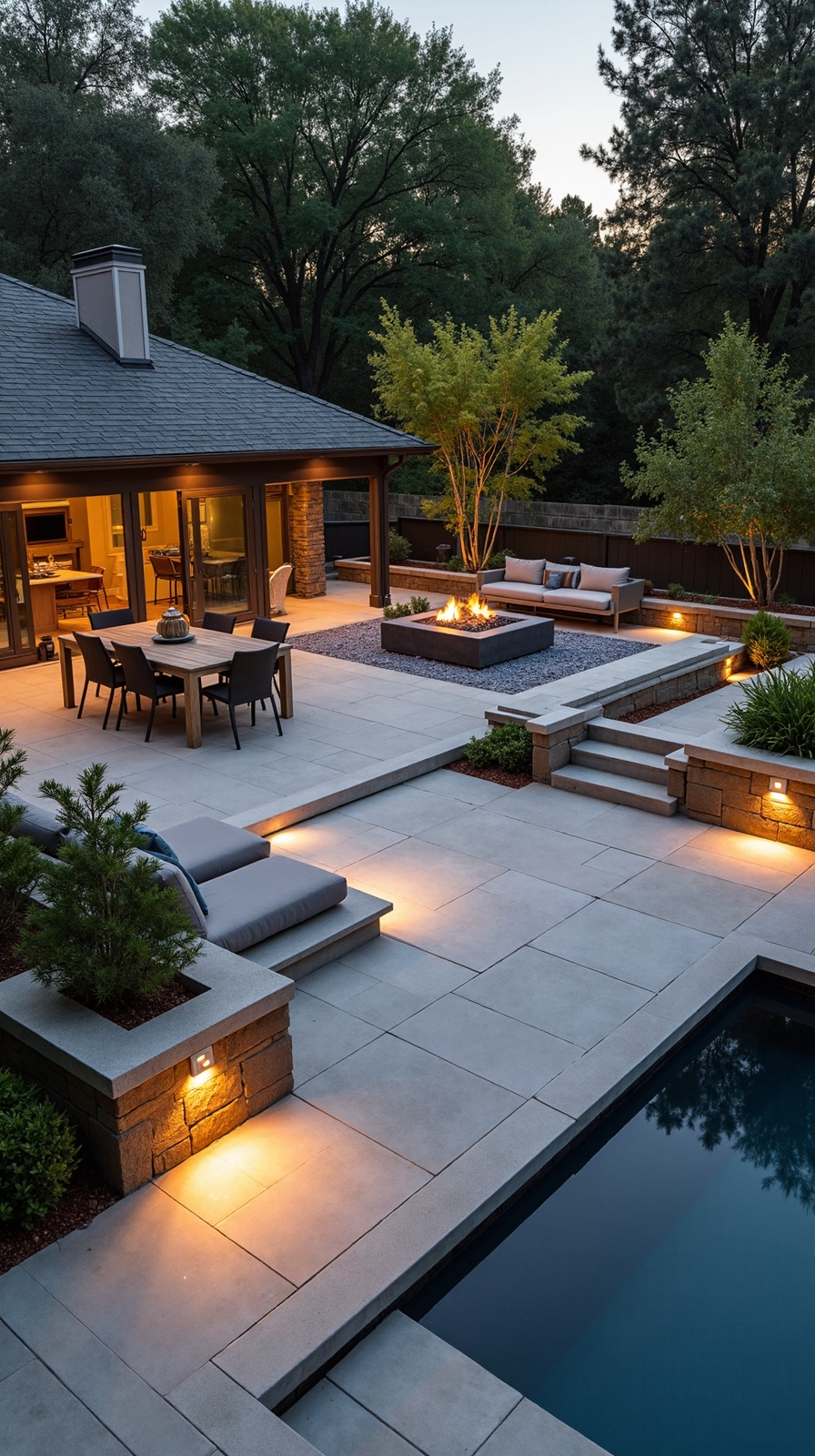 zoned activity areas maximize patio usage