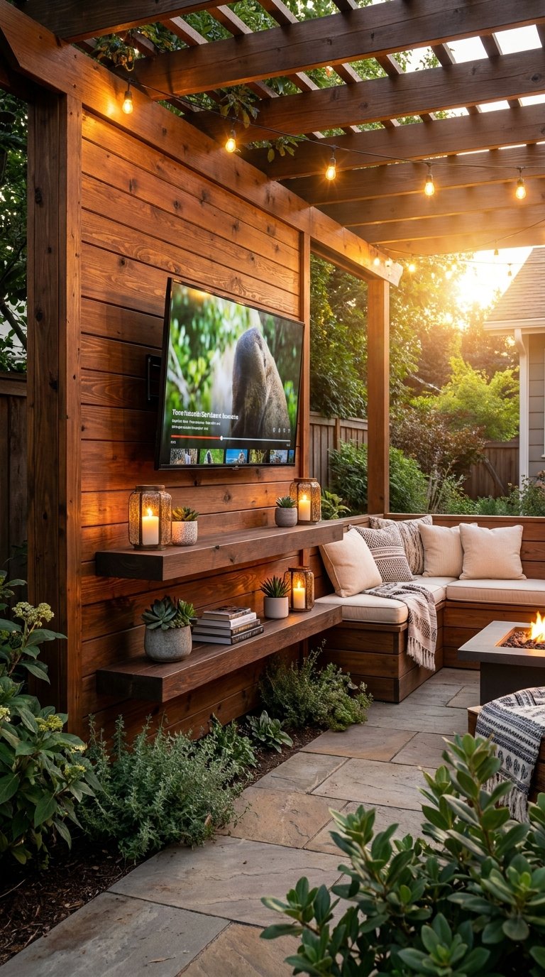 10 Movie-Ready Patio TV Mount Ideas for Movie Nights Outside
