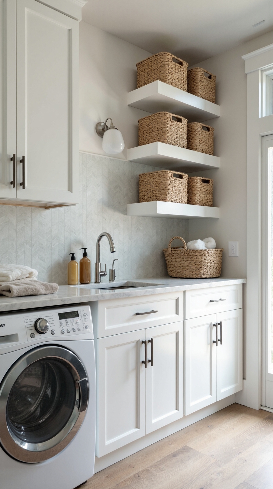 accessible organized laundry room storage