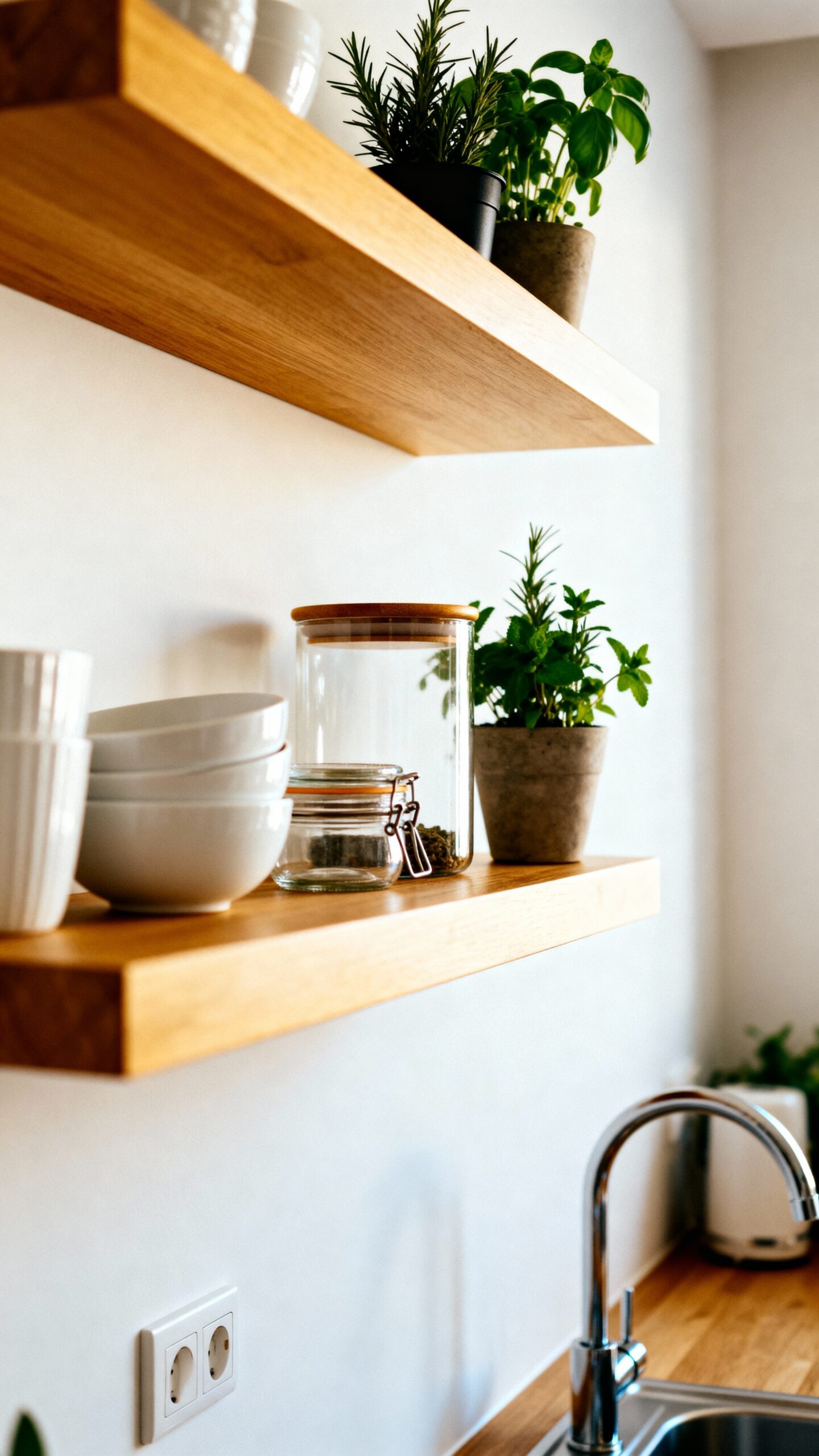 airy spacious streamlined personalized kitchen storage