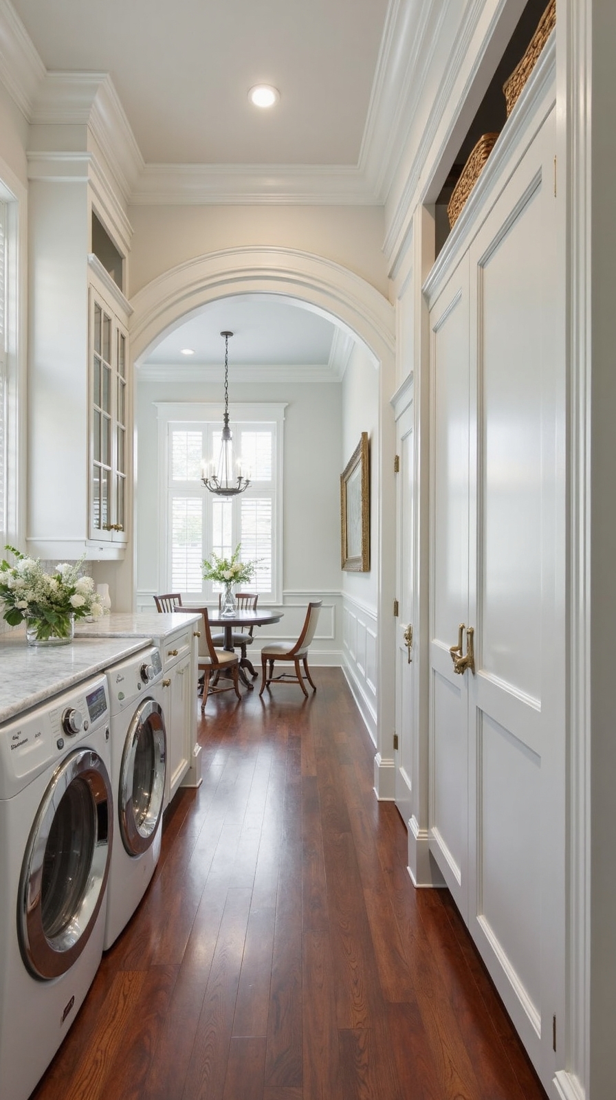 architectural sophistication for laundry room