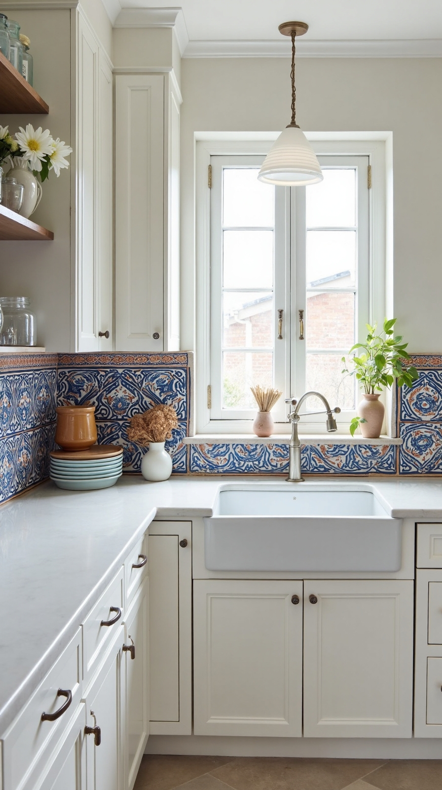 artistic flair hand painted kitchen tile