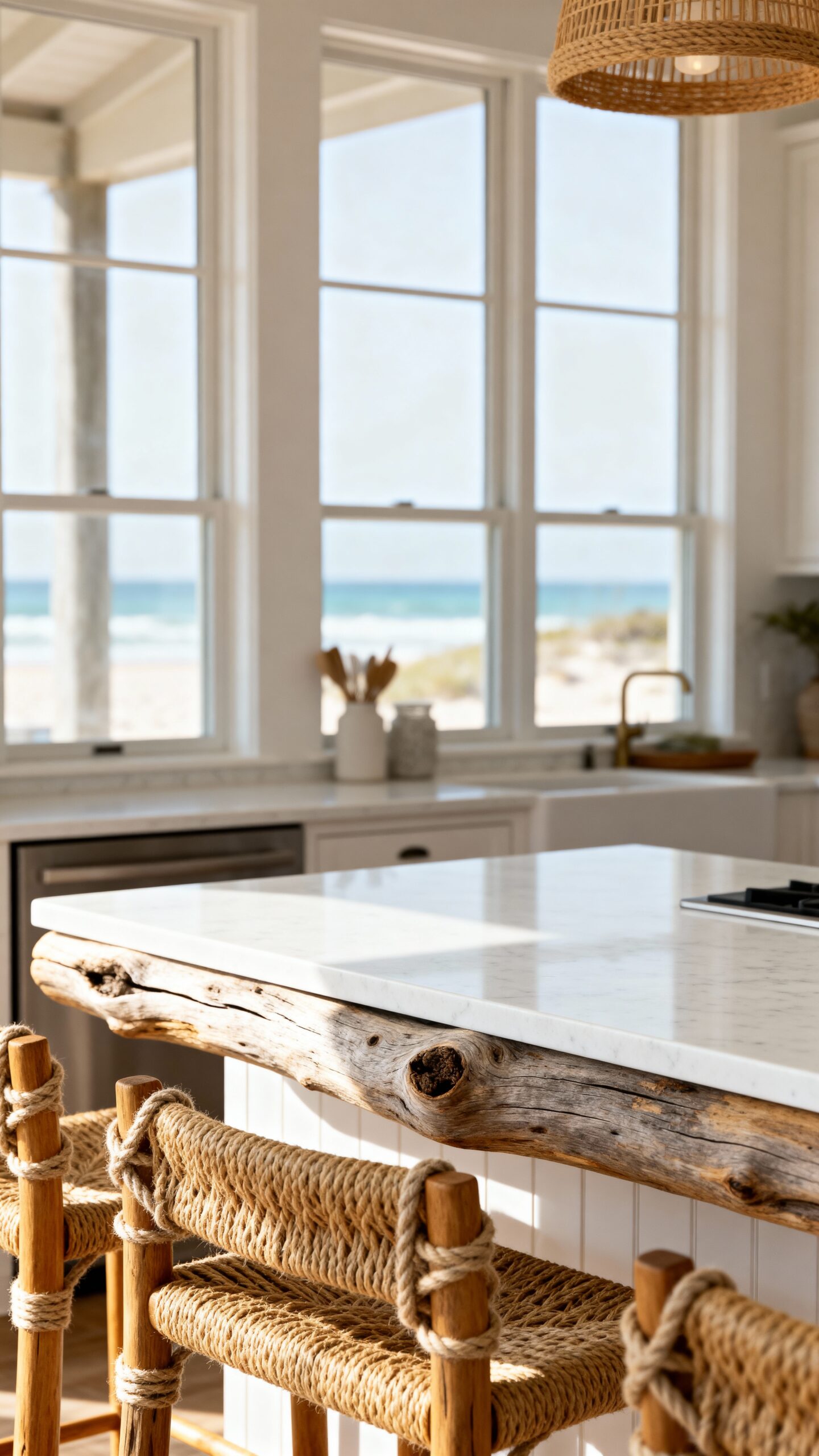 authentic coastal kitchen island charm