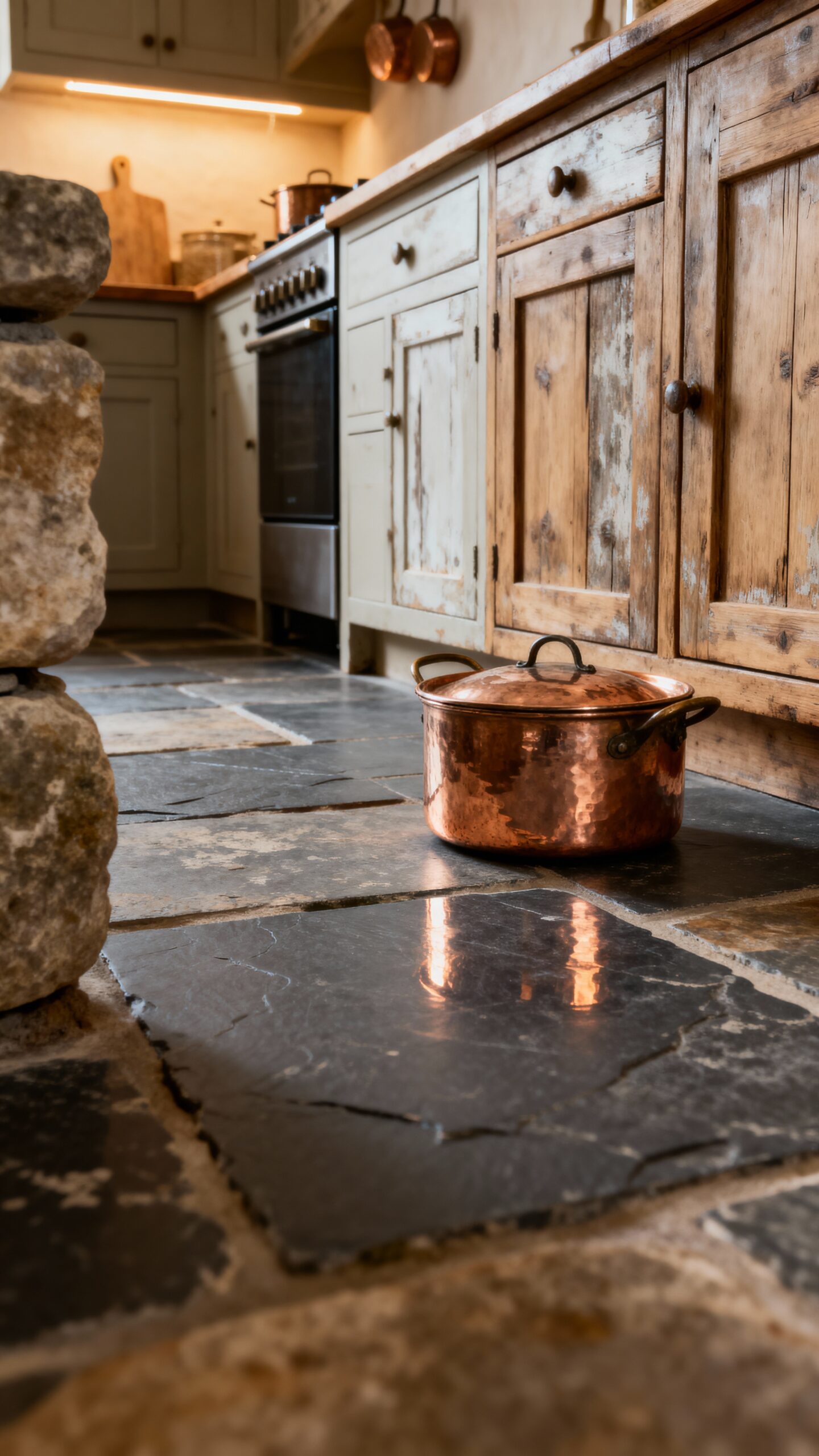 authentic durable rustic farmhouse kitchen slate