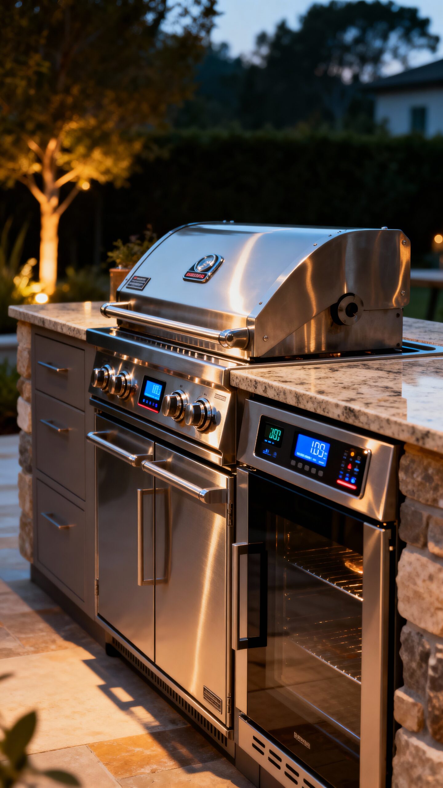 automated connected intelligent outdoor kitchen