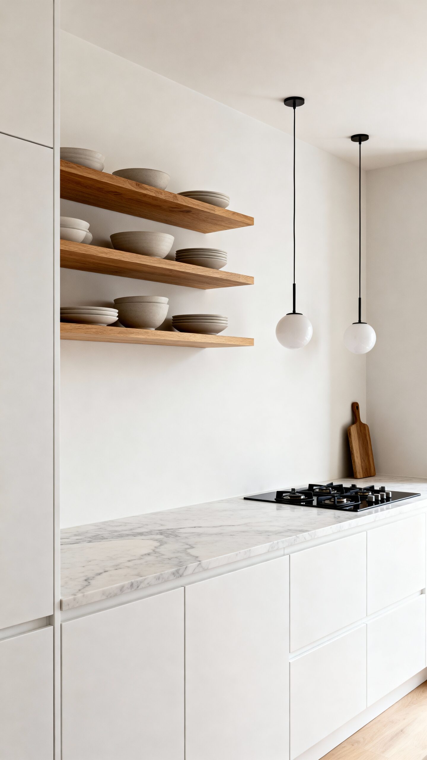 balanced open and closed storage