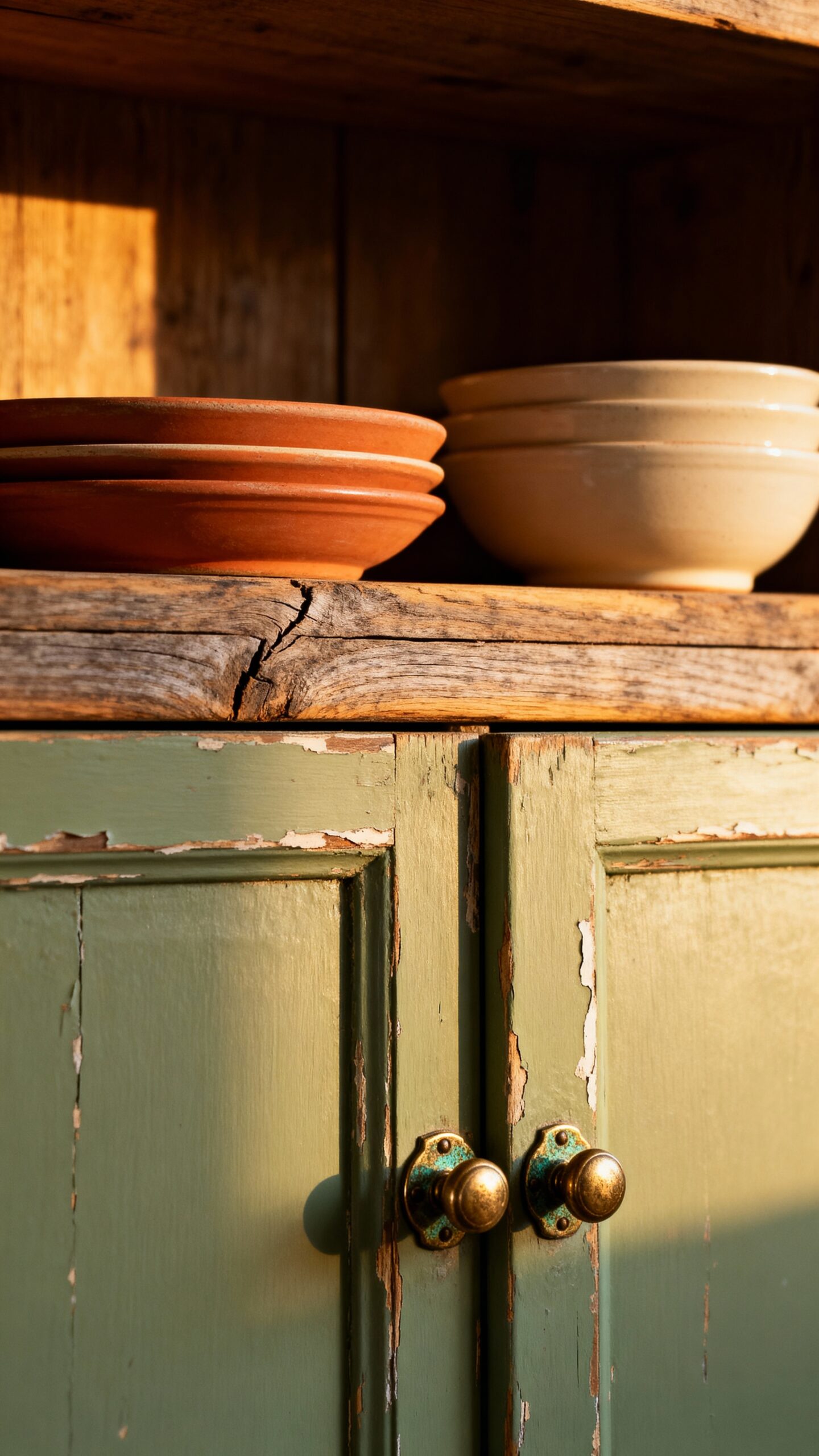 blended open closed kitchen storage solutions