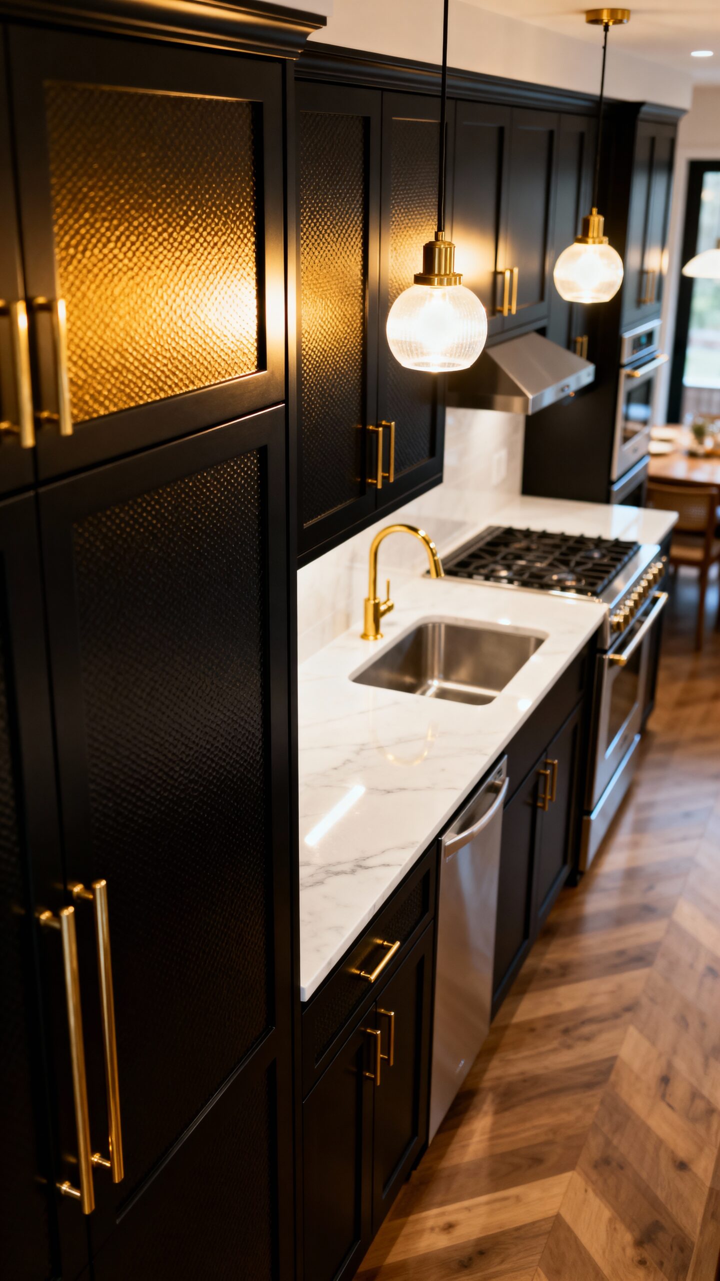 bold modern black kitchen