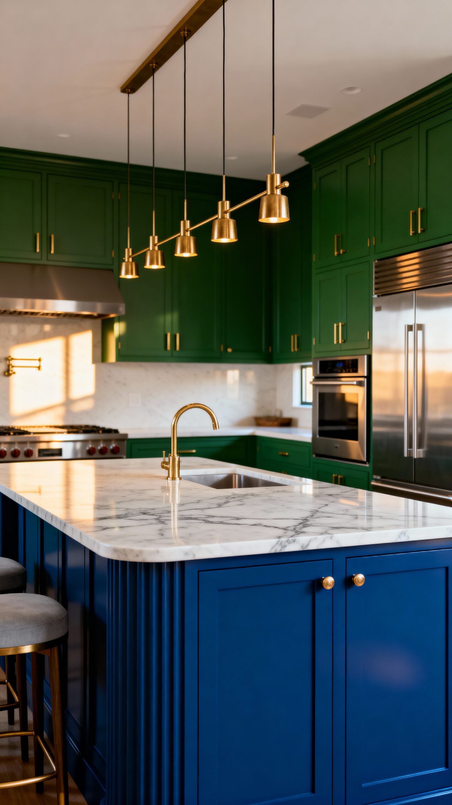 bold vibrant jewel toned kitchens