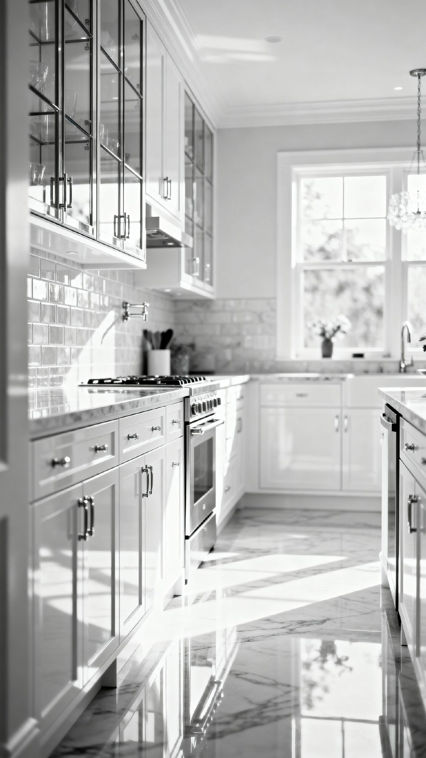 bright airy efficient galley kitchen design