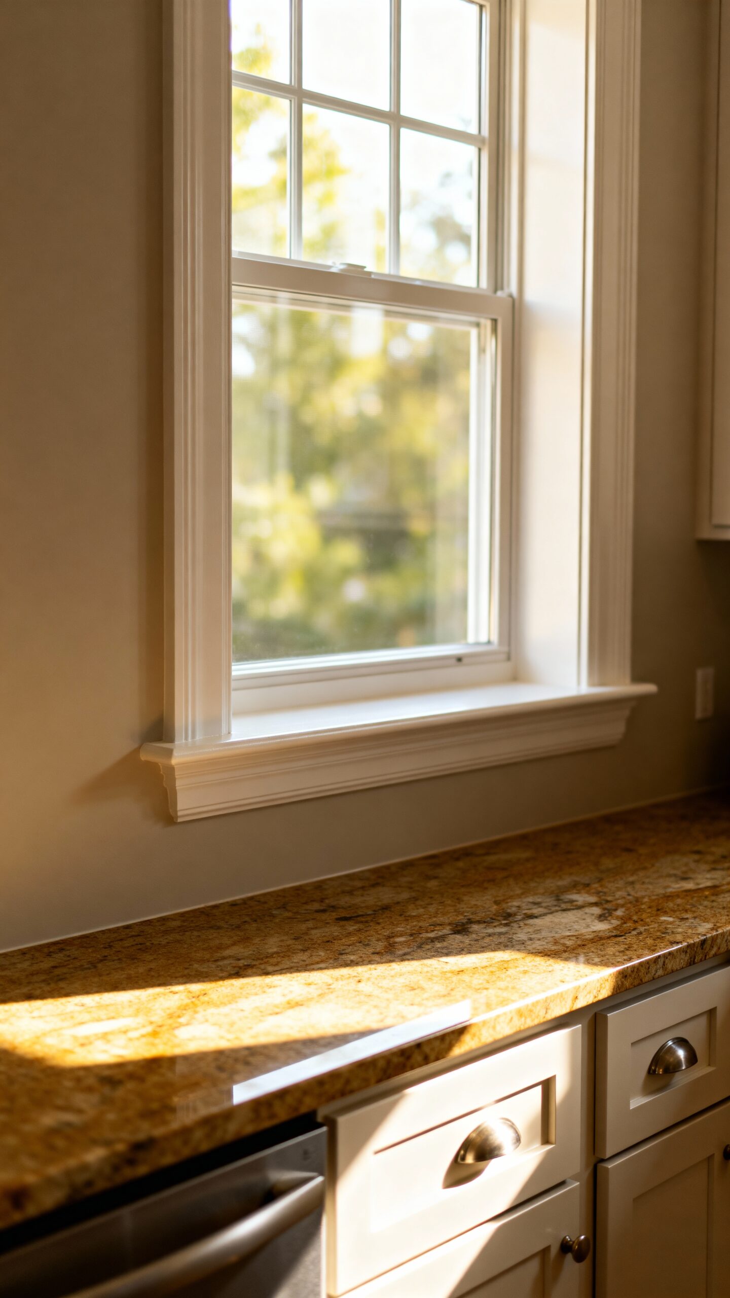 bright airy light reflecting window trim
