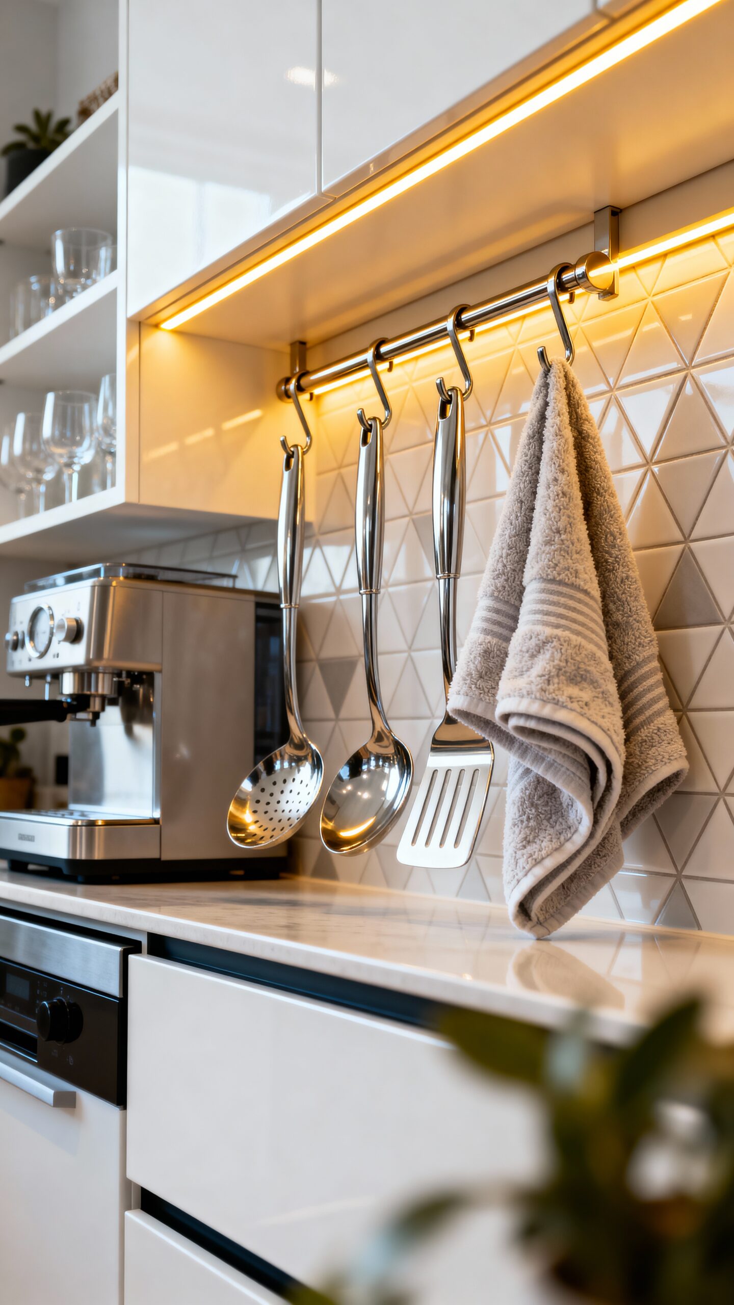 bright efficient organized kitchen space