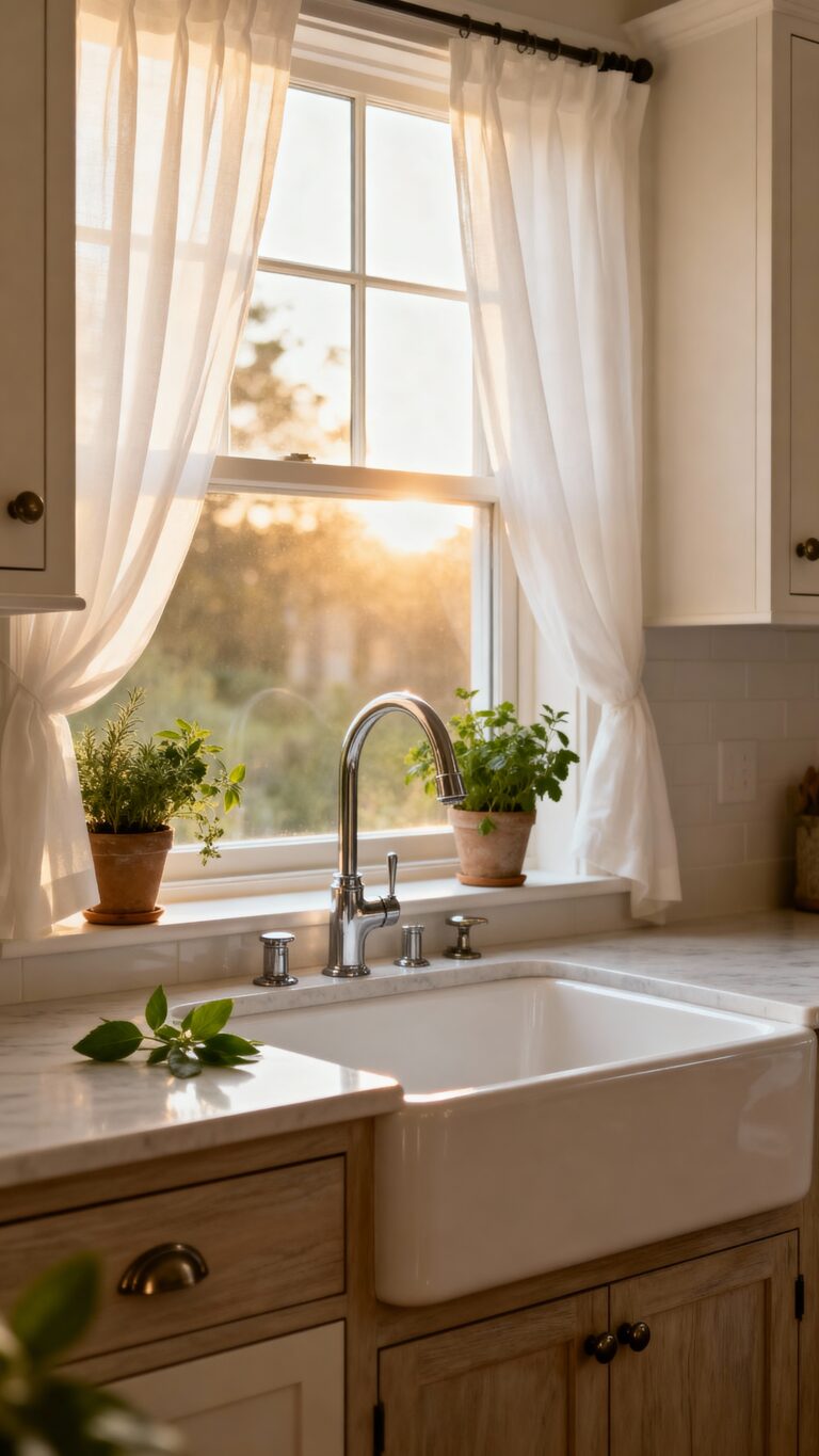 bright kitchen sink window designs