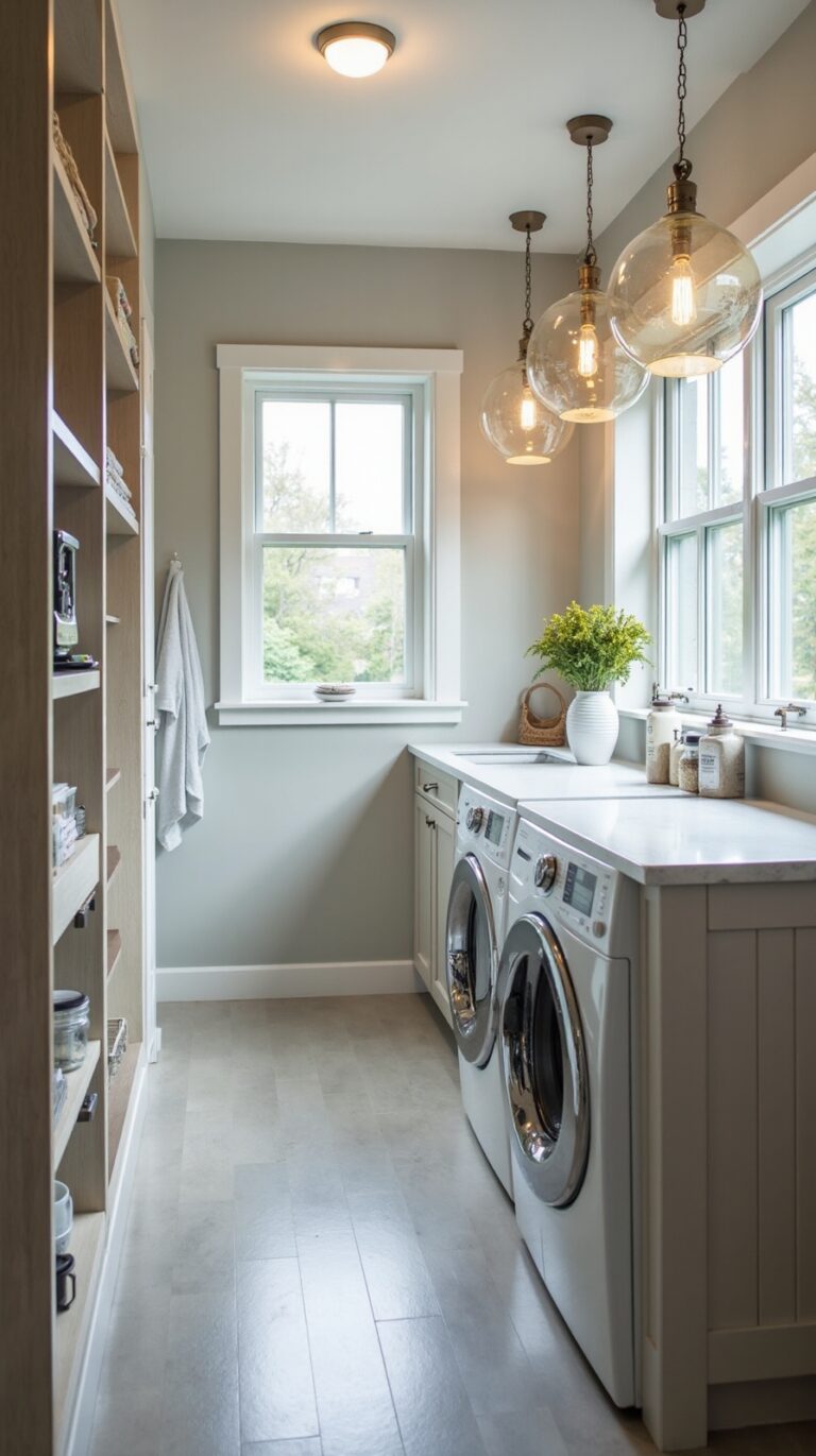 brighten and elevate laundry room lighting