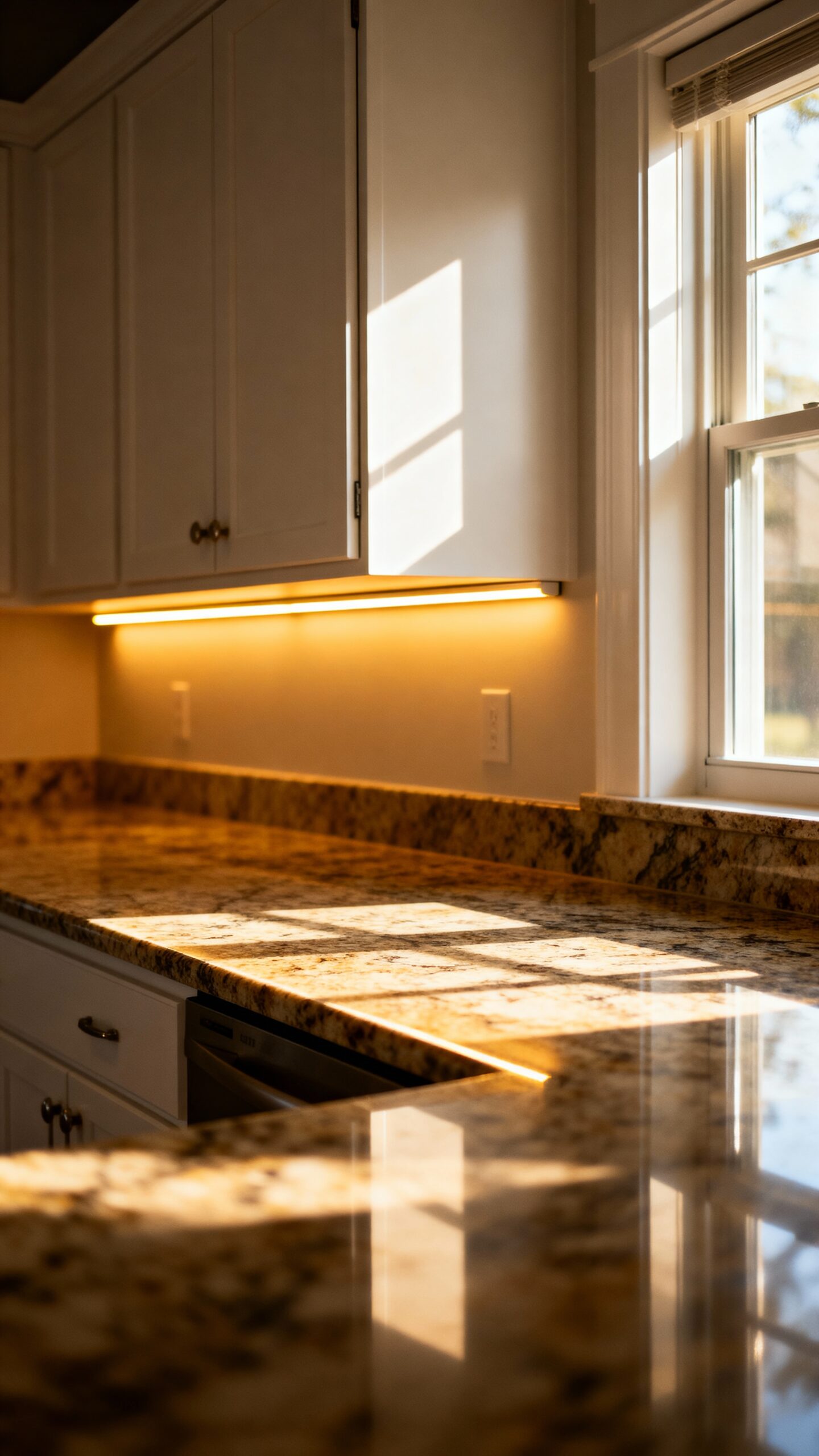brighten kitchen work with cabinet lighting