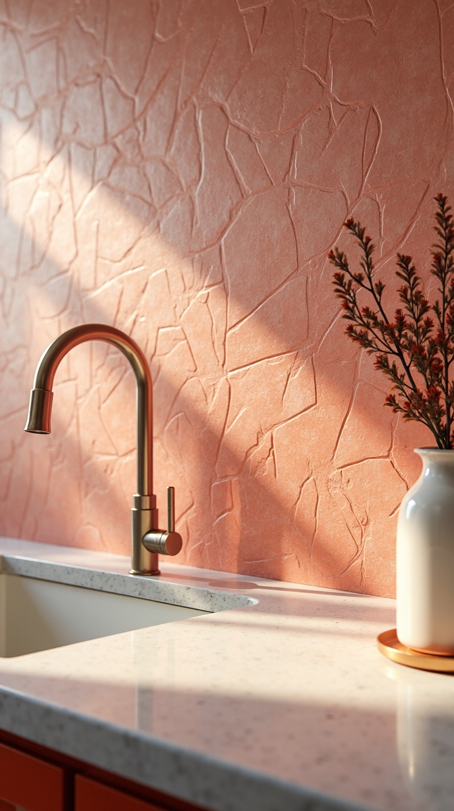 captivating coral inspired kitchen backsplash tiles
