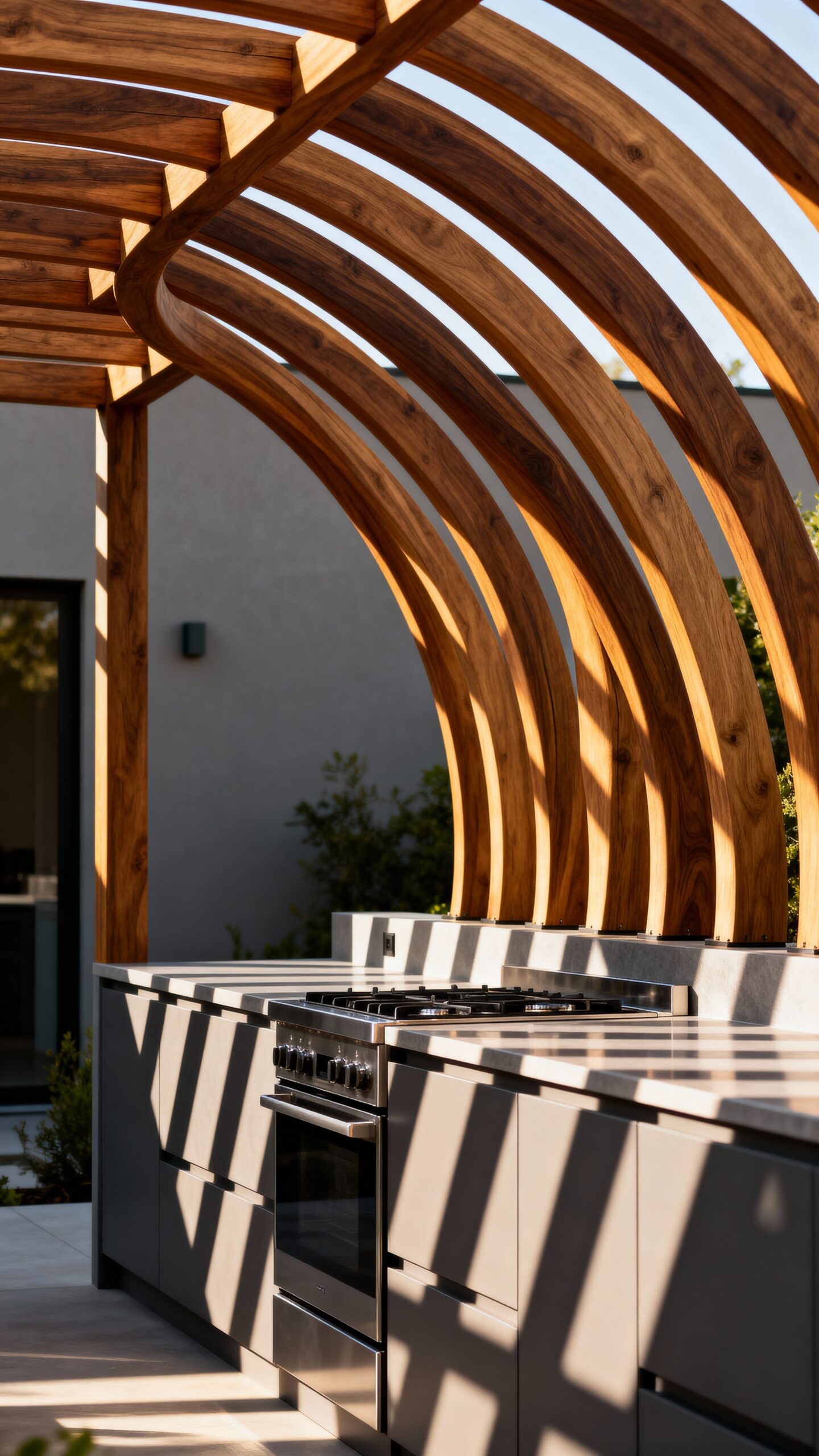 captivating curved architectural pergola designs