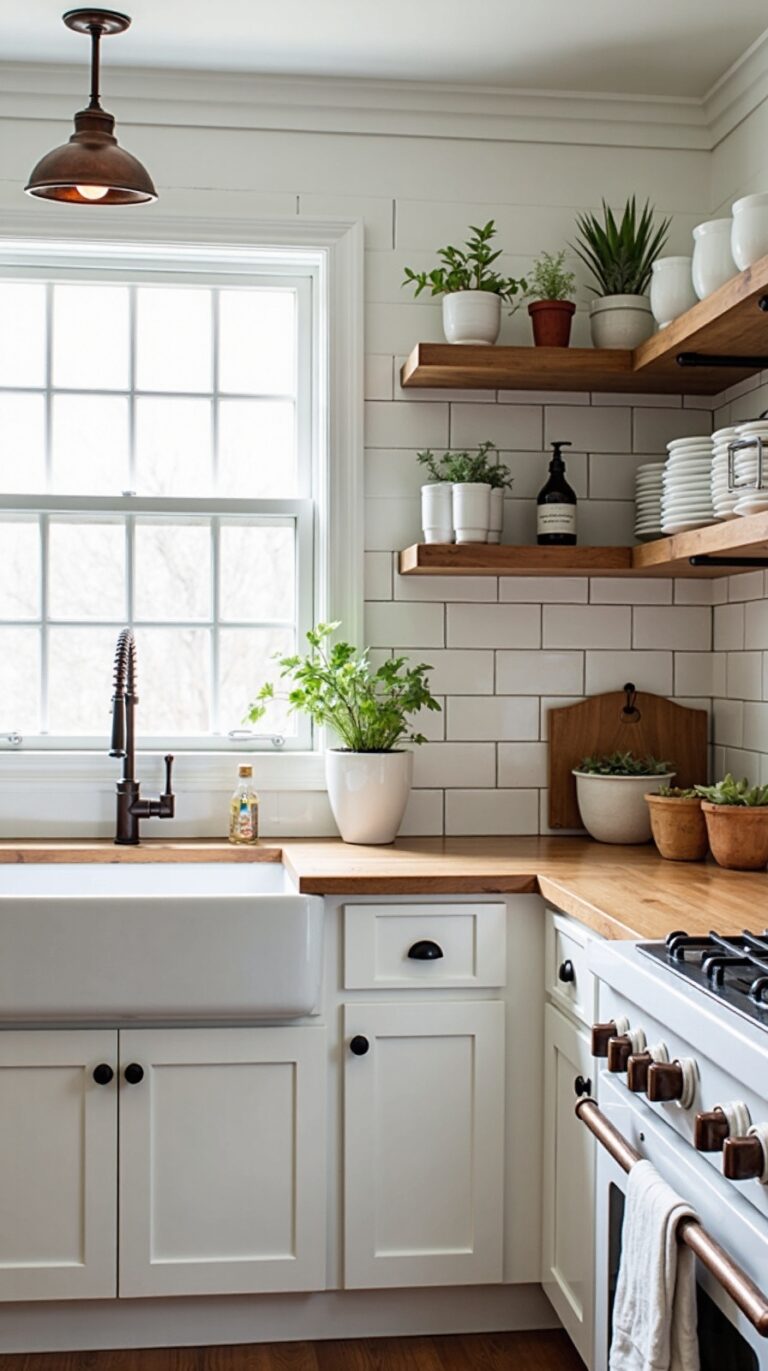 classic farmhouse kitchen backsplashes