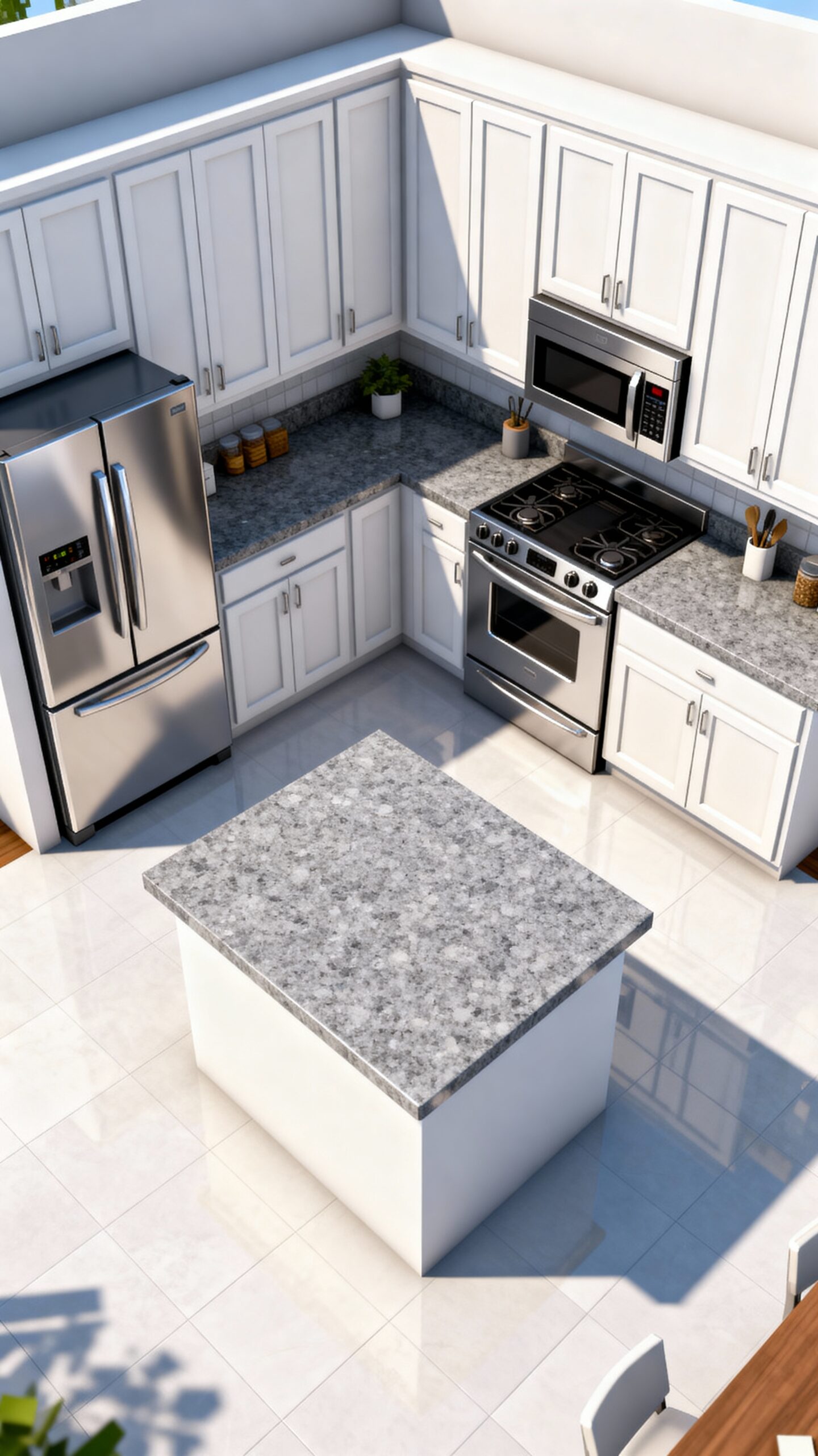 clean serene minimalist kitchen