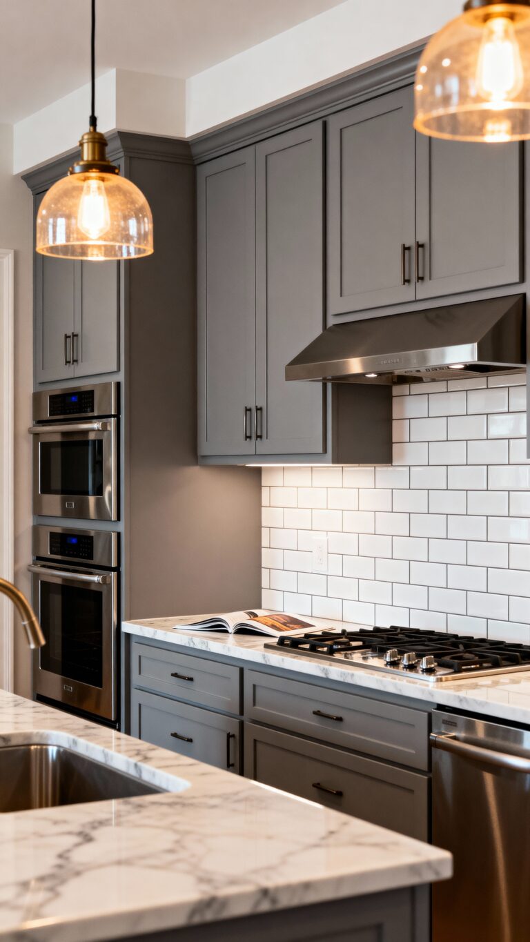 clean timeless grey cabinetry
