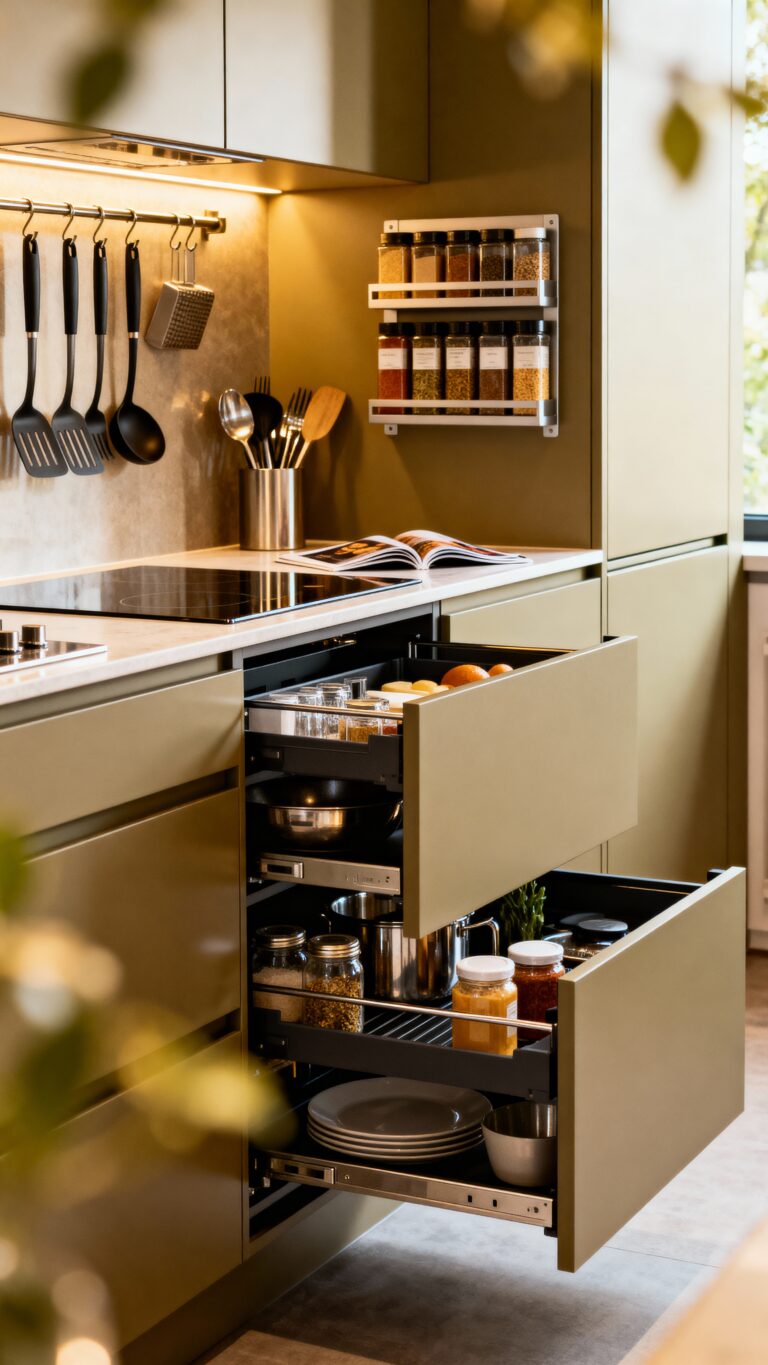 clutter free cooking kitchen storage ideas