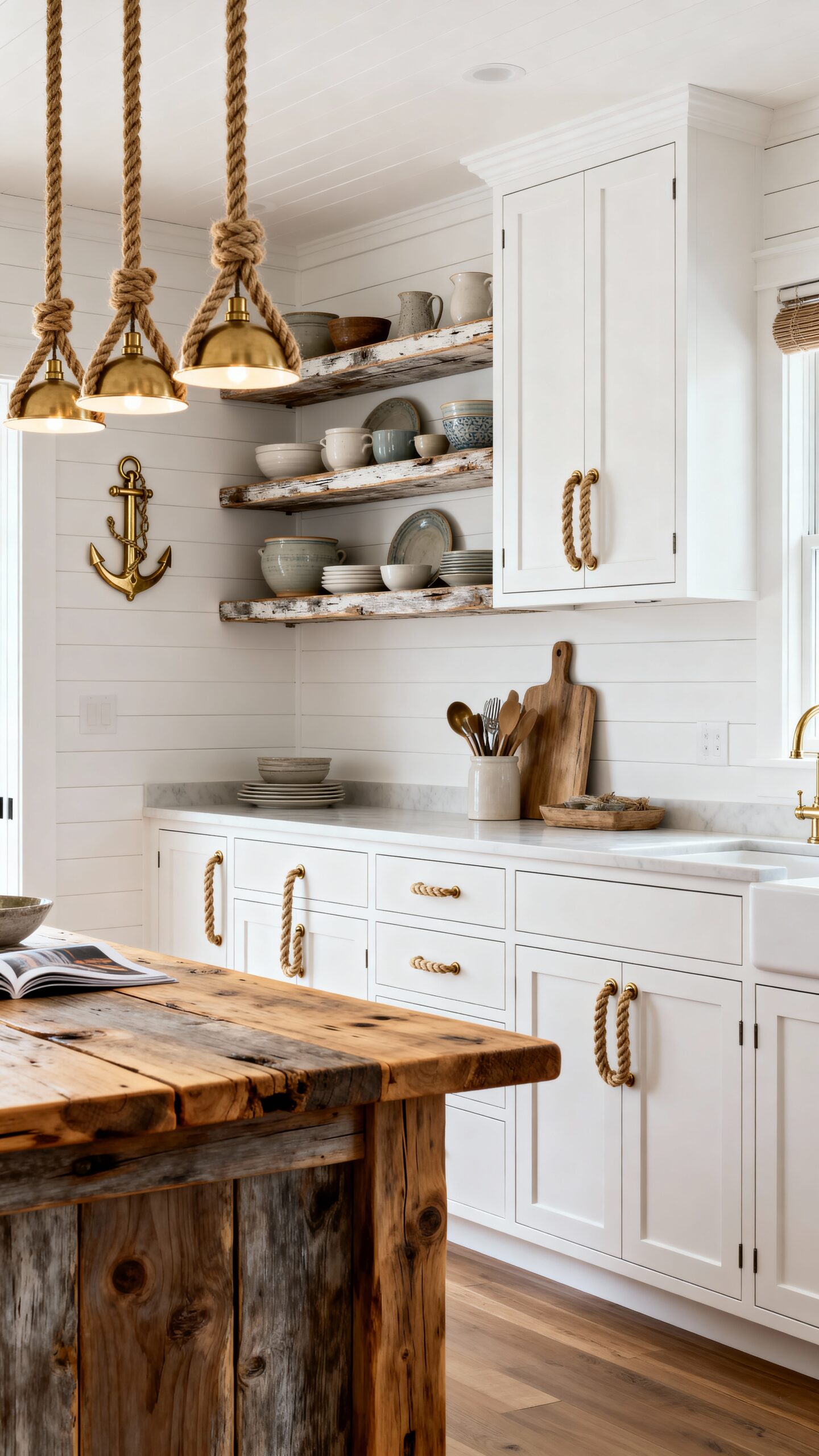 coastal inspired nautical kitchen accents