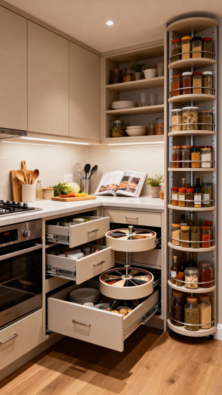 compact corner kitchen designs
