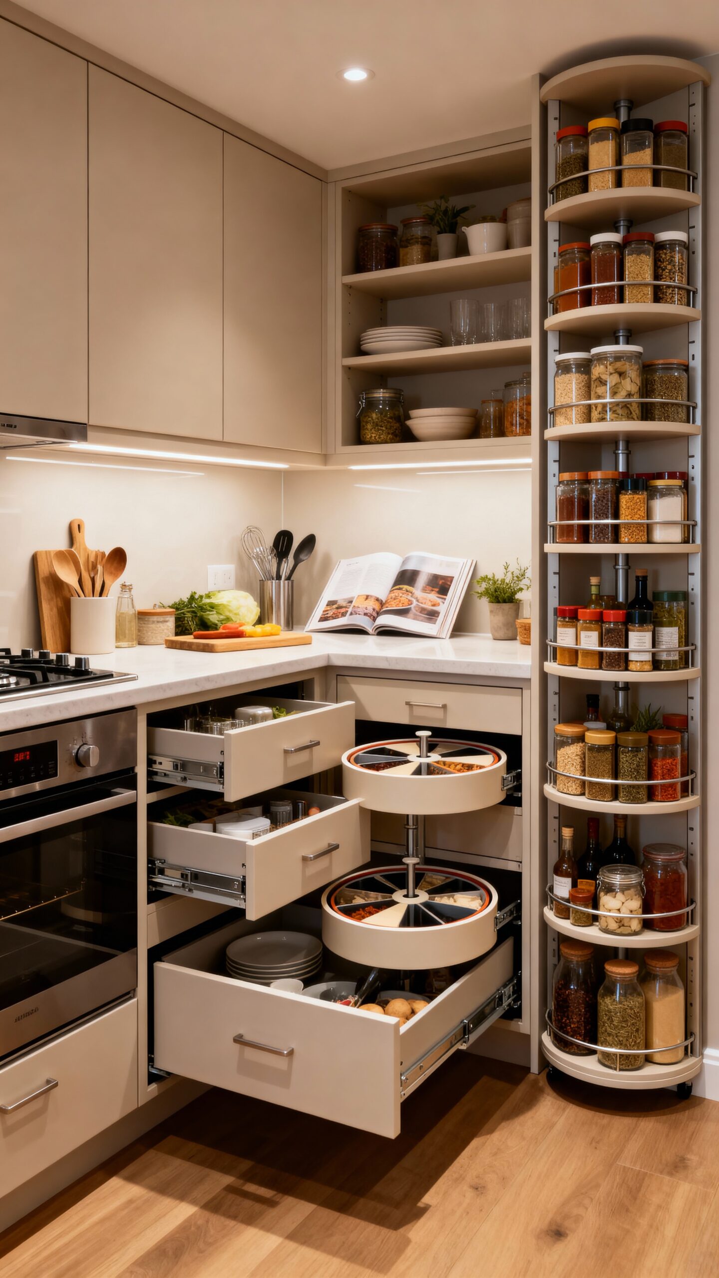 compact corner kitchen designs