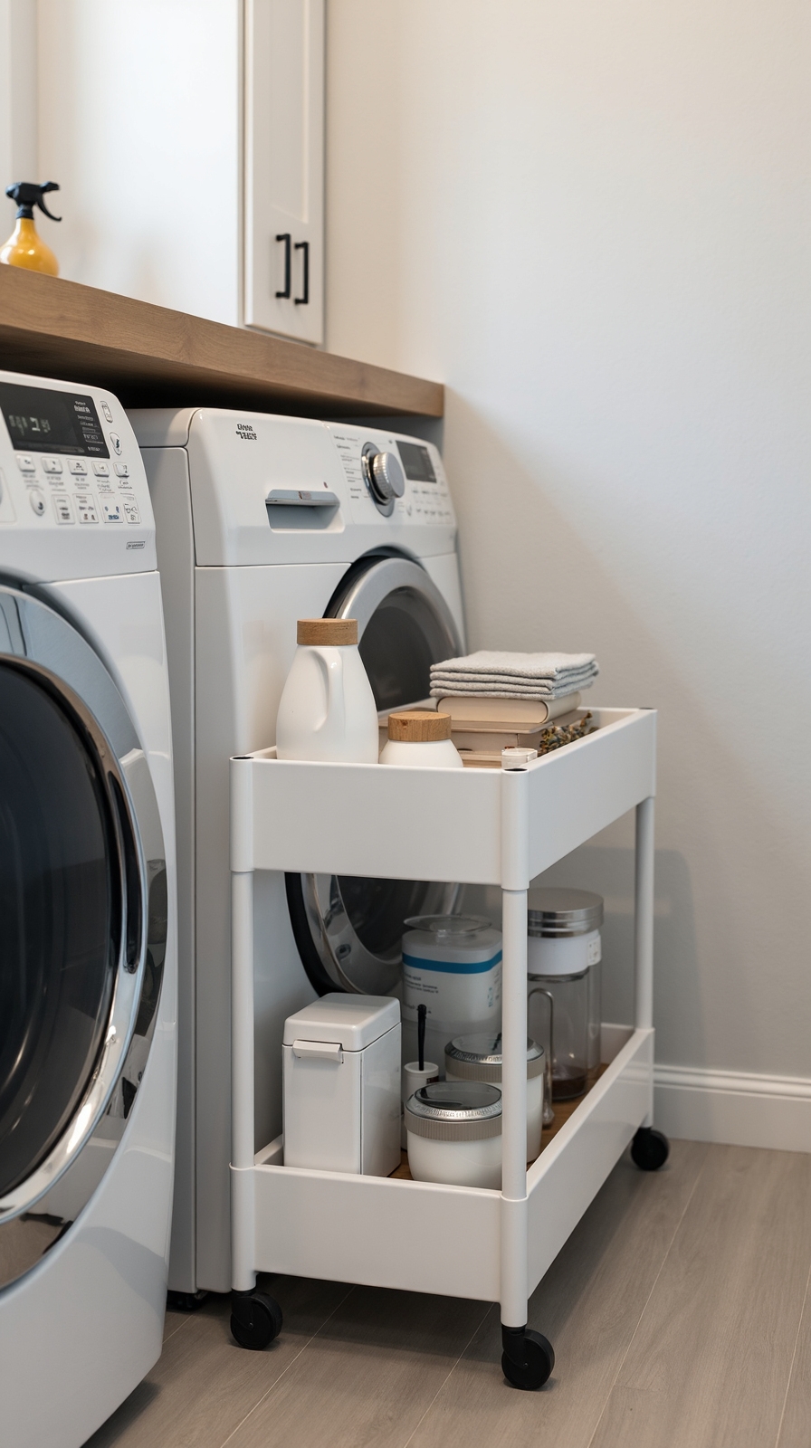 compact mobile laundry storage solution