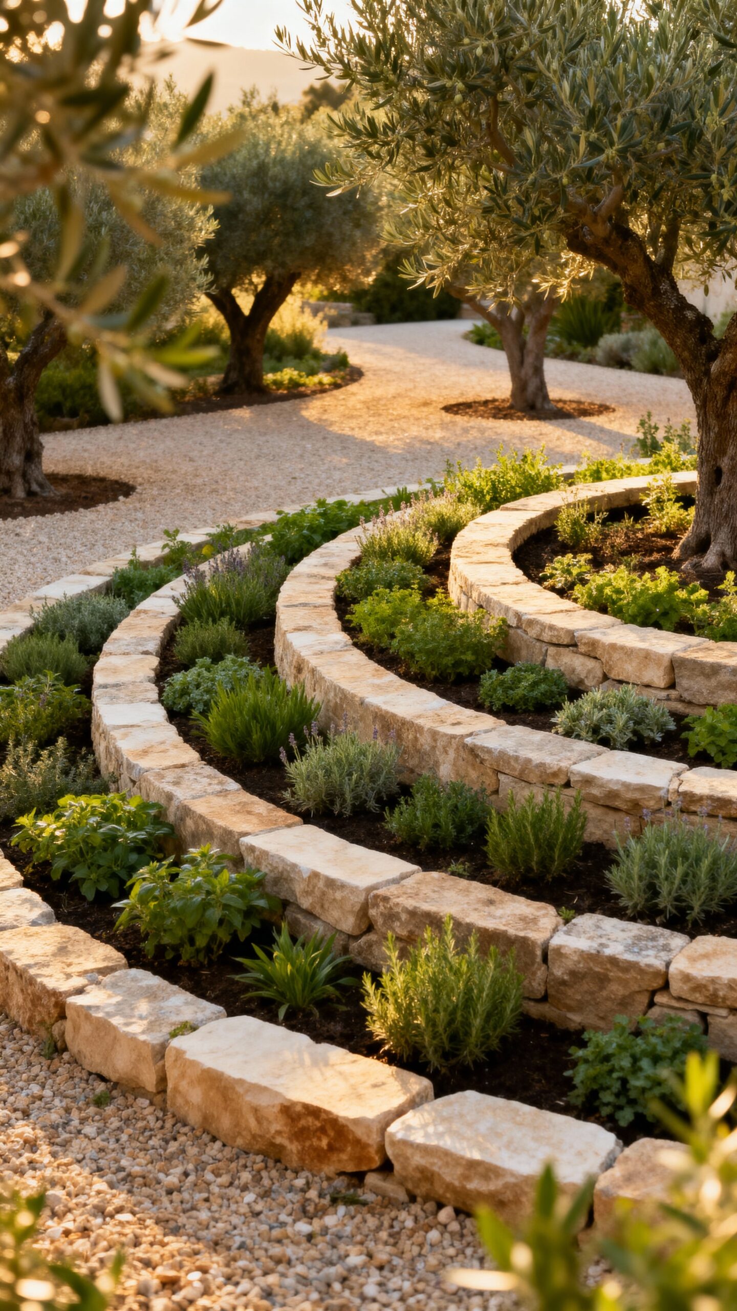 compact sculptural microclimates mediterranean herb garden