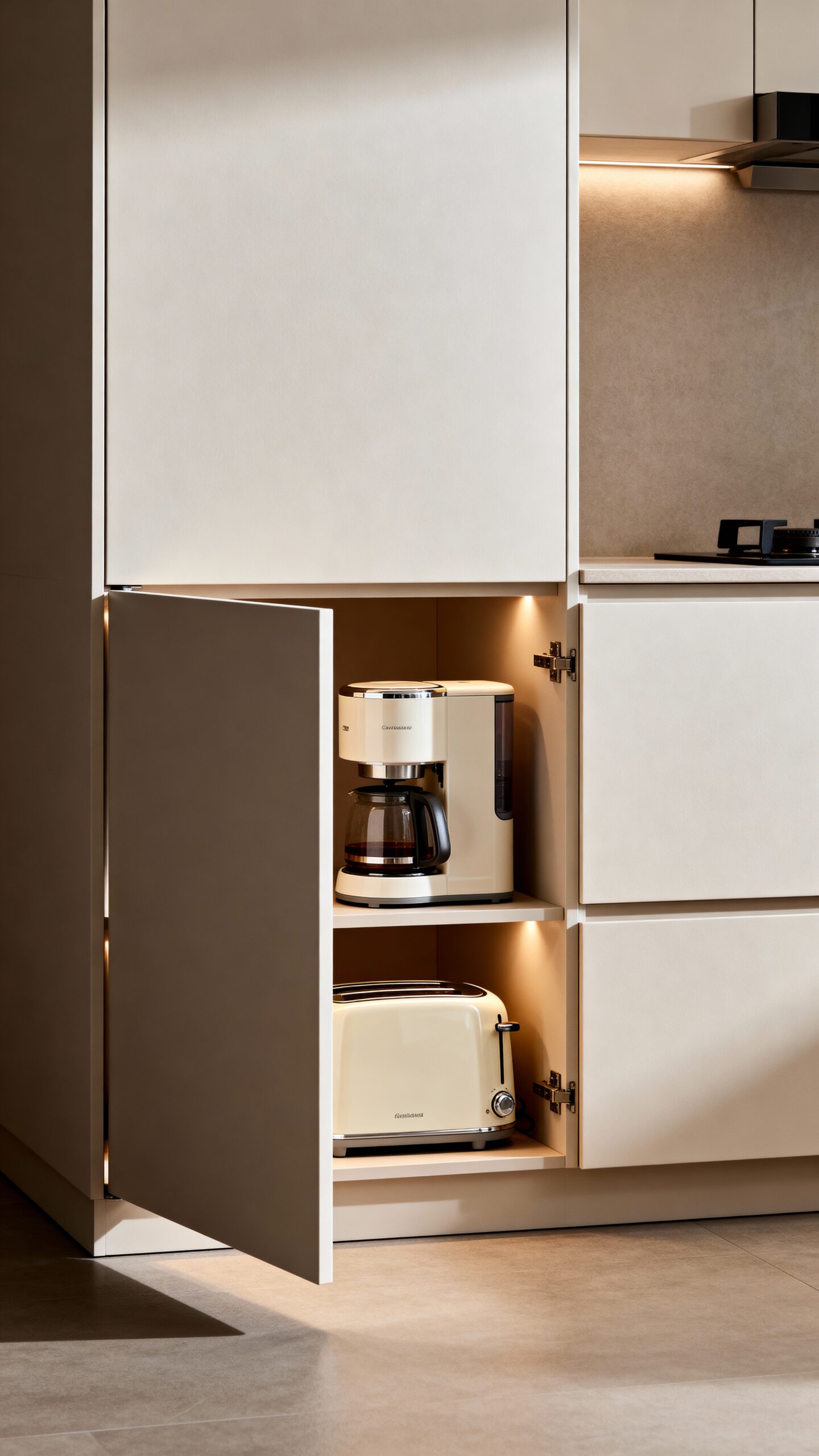 compact space saving clutter free appliance storage