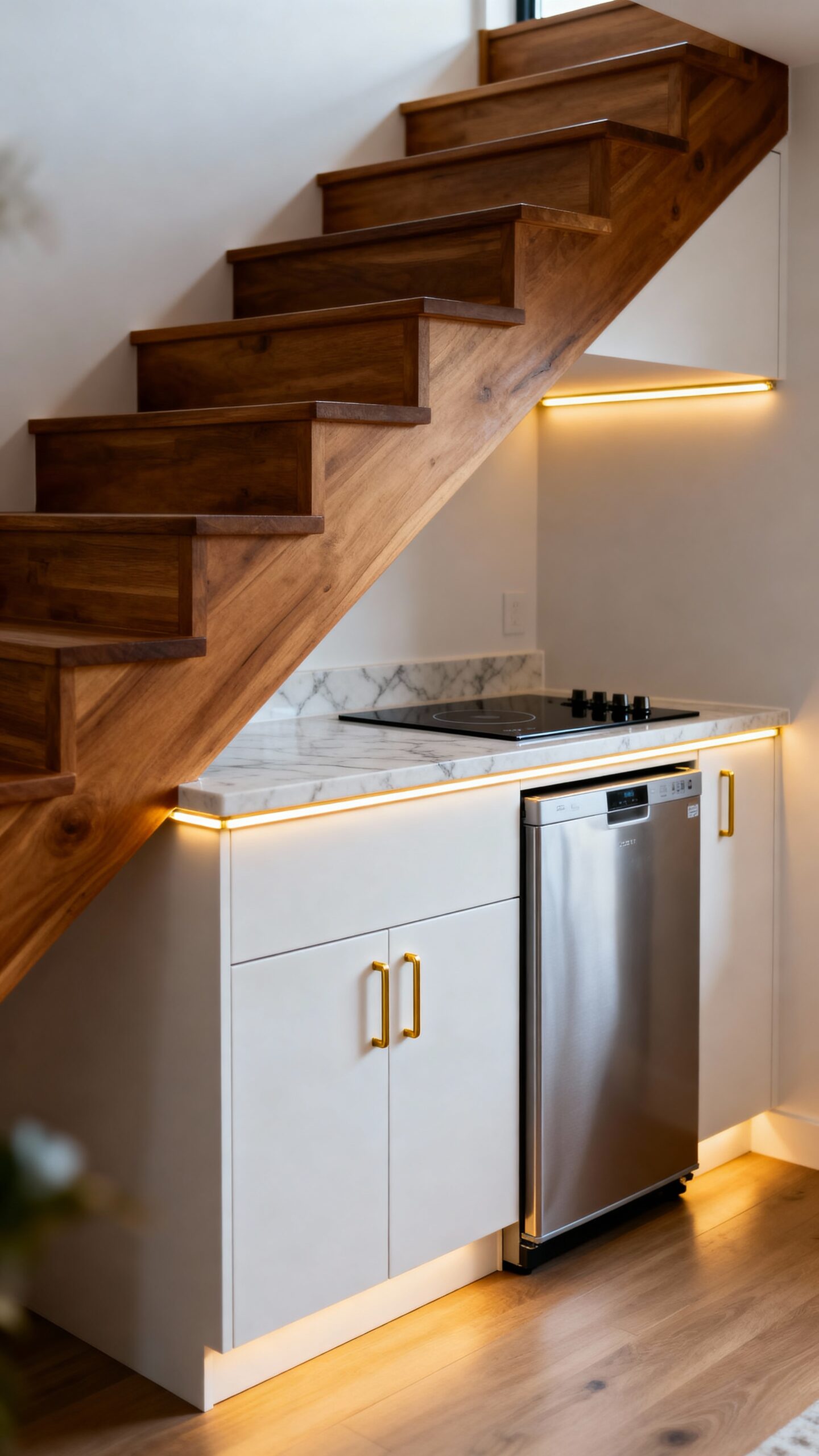 compact under stair kitchen storage solutions