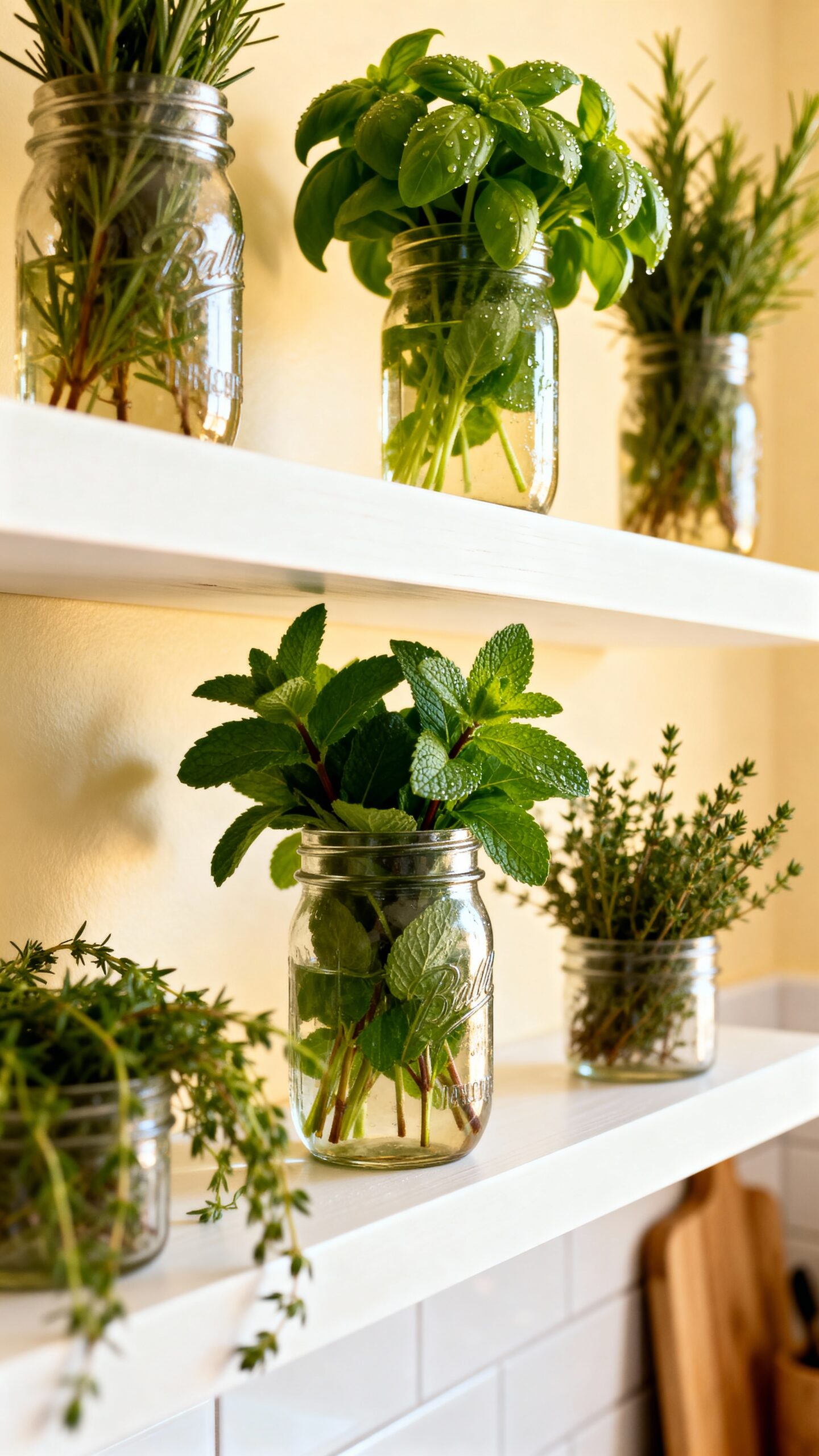 compact vertical herb garden shelving