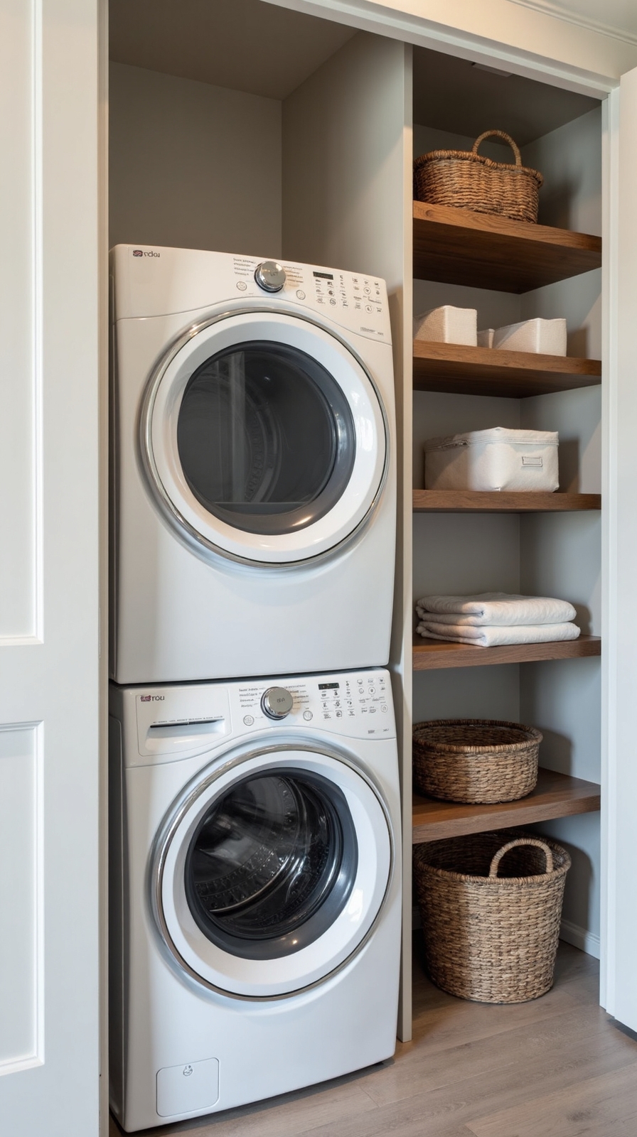 compact vertical laundry space optimization