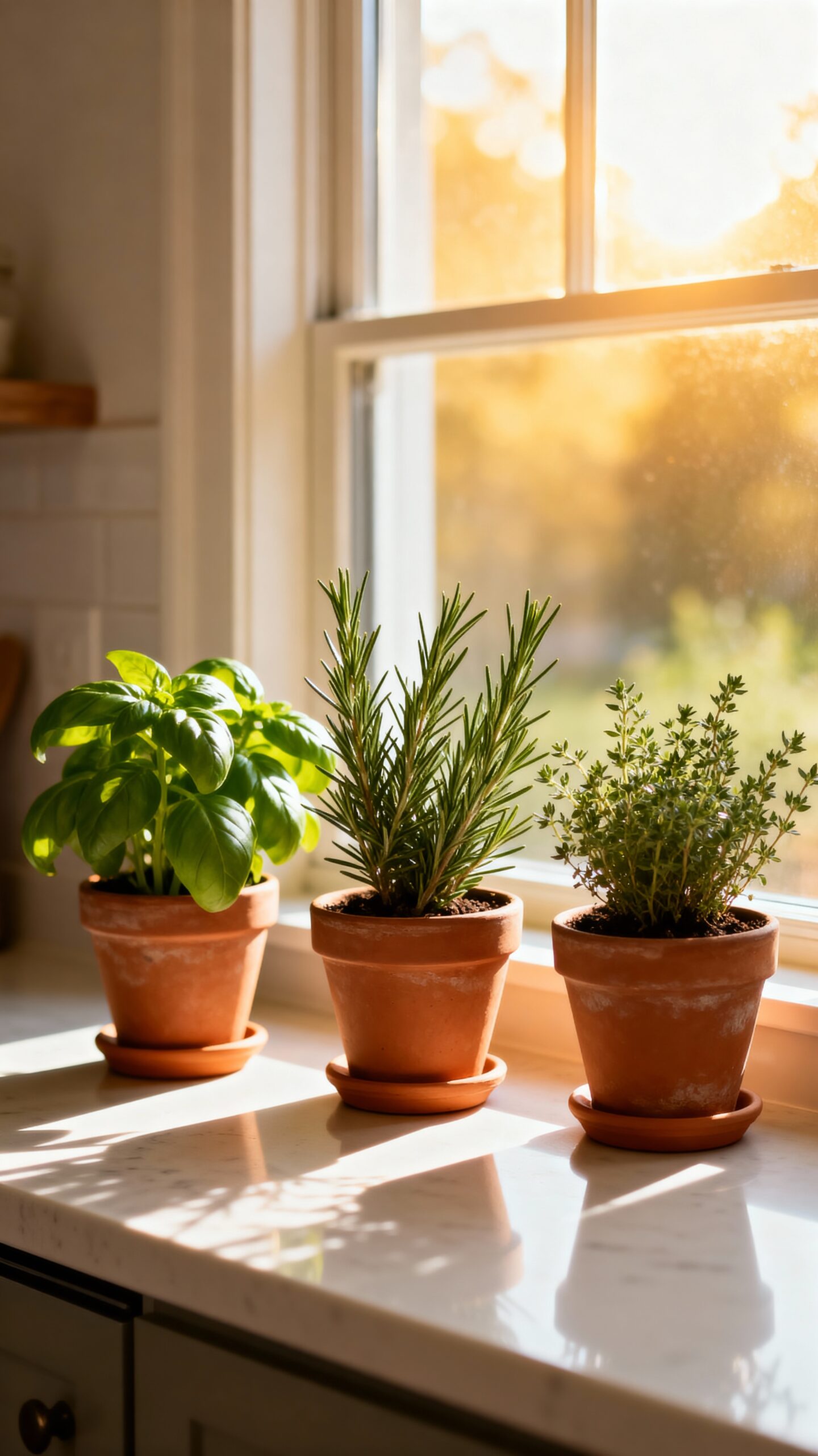 compact window herb garden culinary workspace