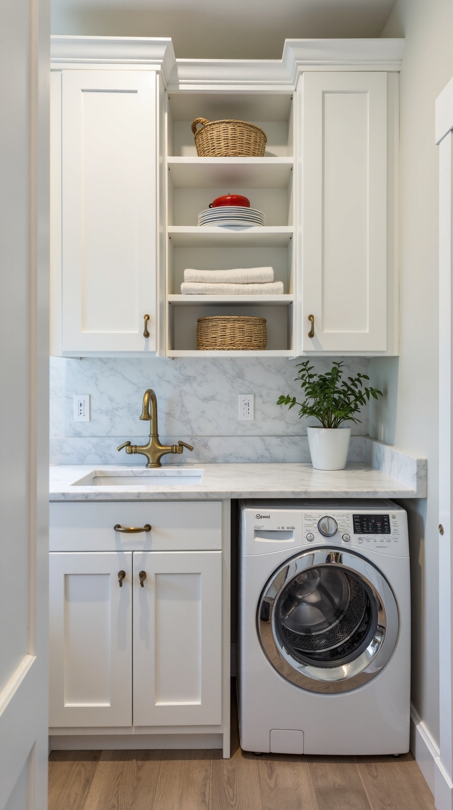 conceal appliances behind built in cabinetry