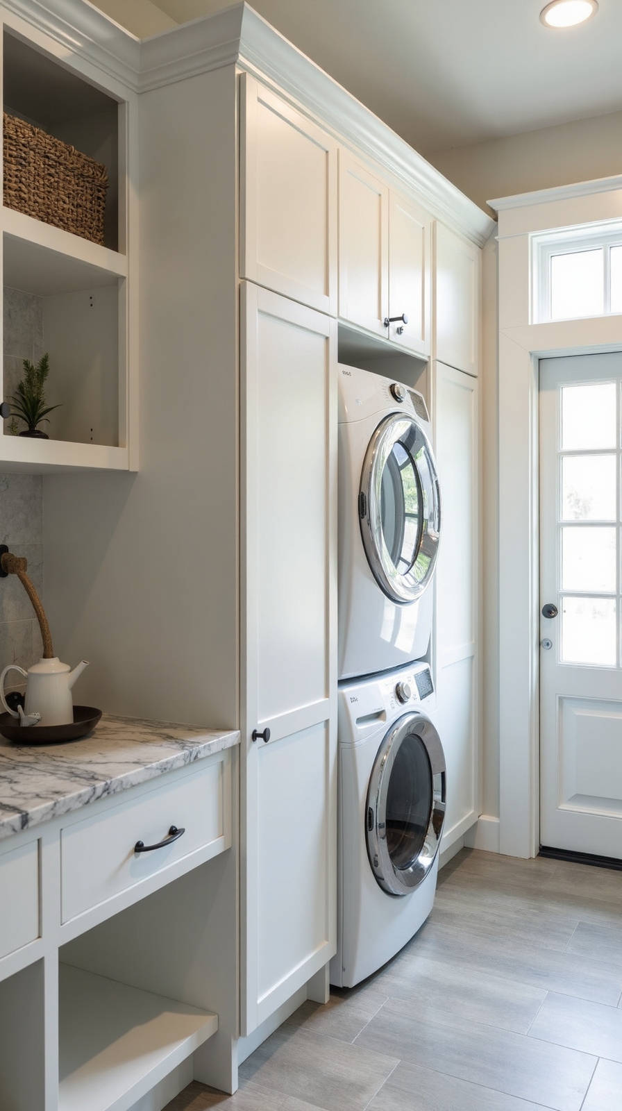 concealed streamlined laundry room appliances