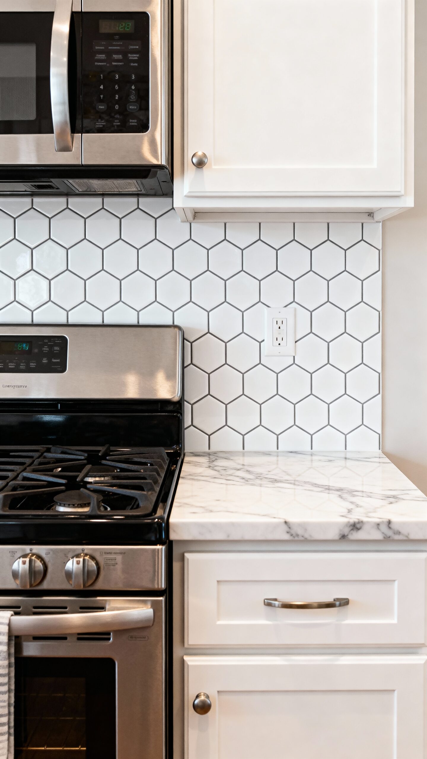 contemporary geometric hexagonal tiles