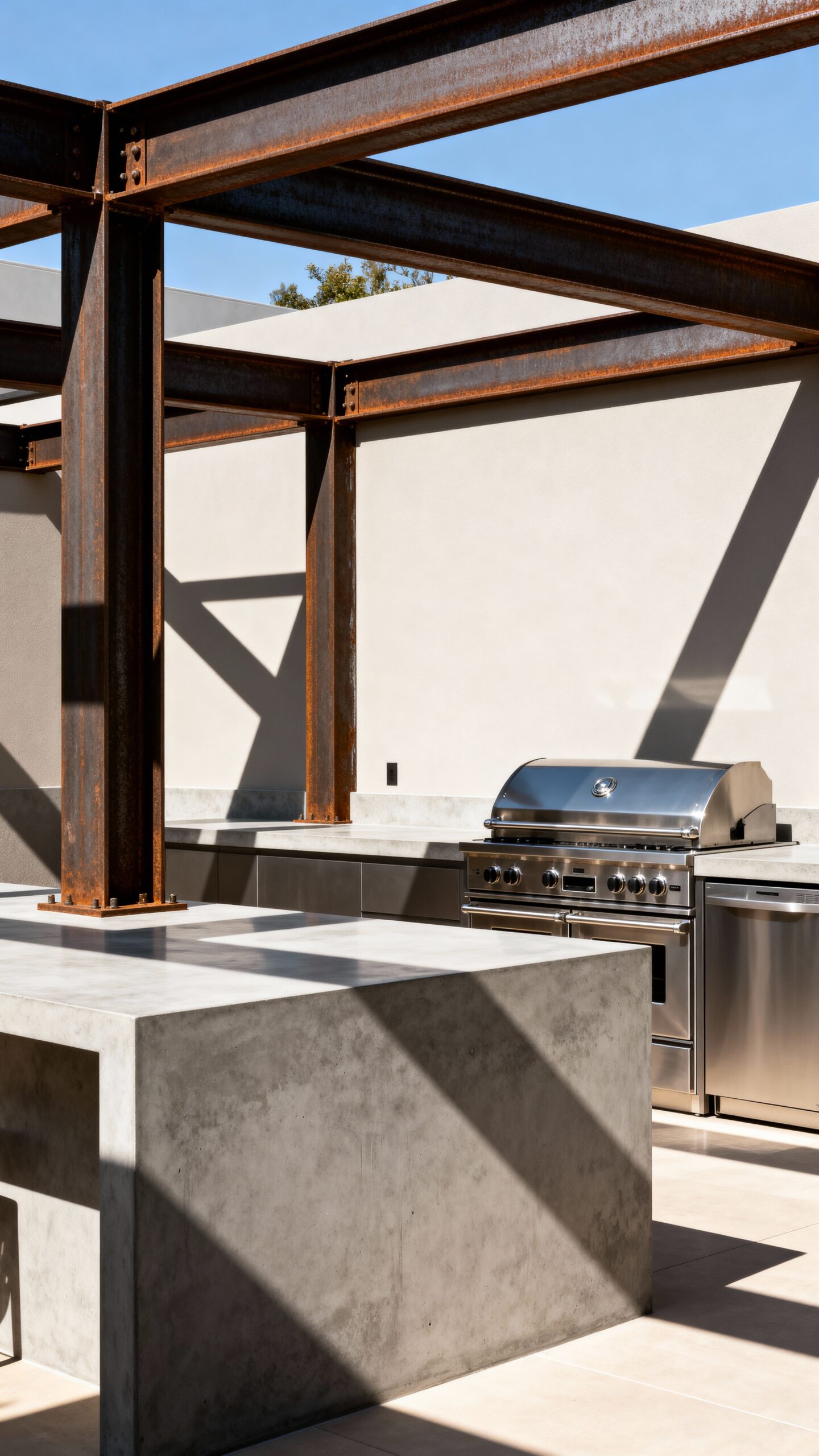 contemporary outdoor kitchen