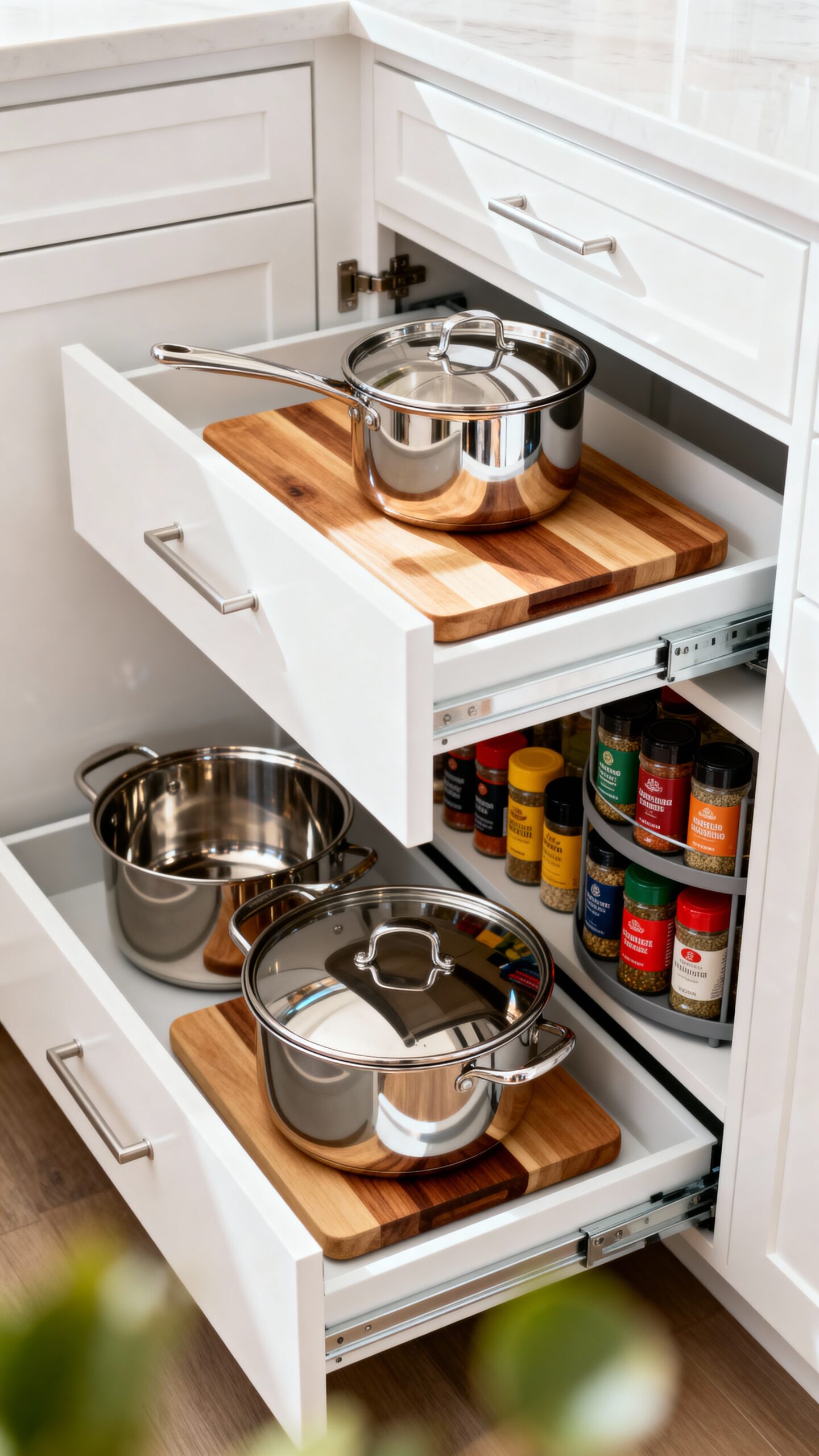 convenient corner cabinet storage solutions