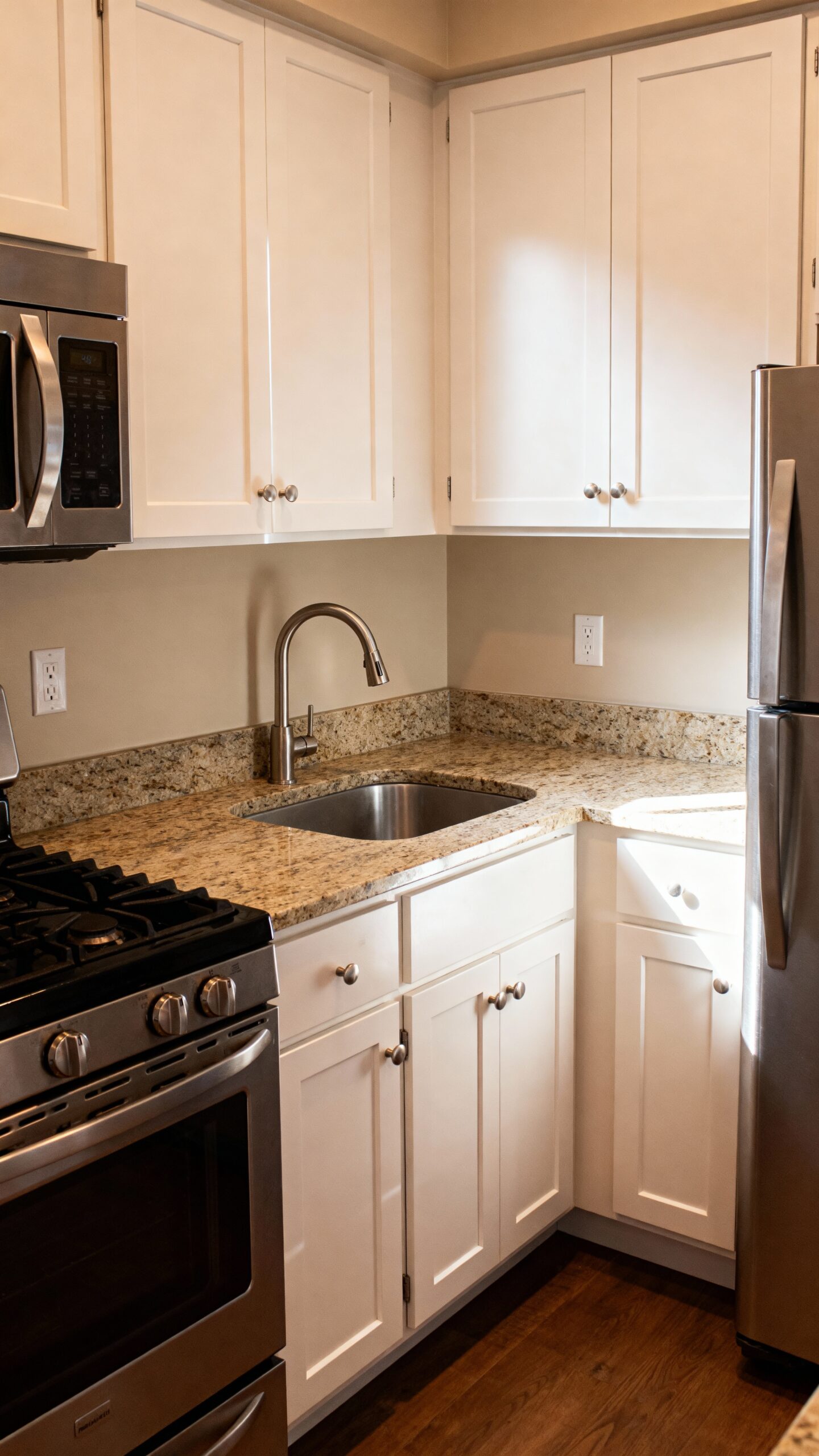 corner sink maximizes counter space
