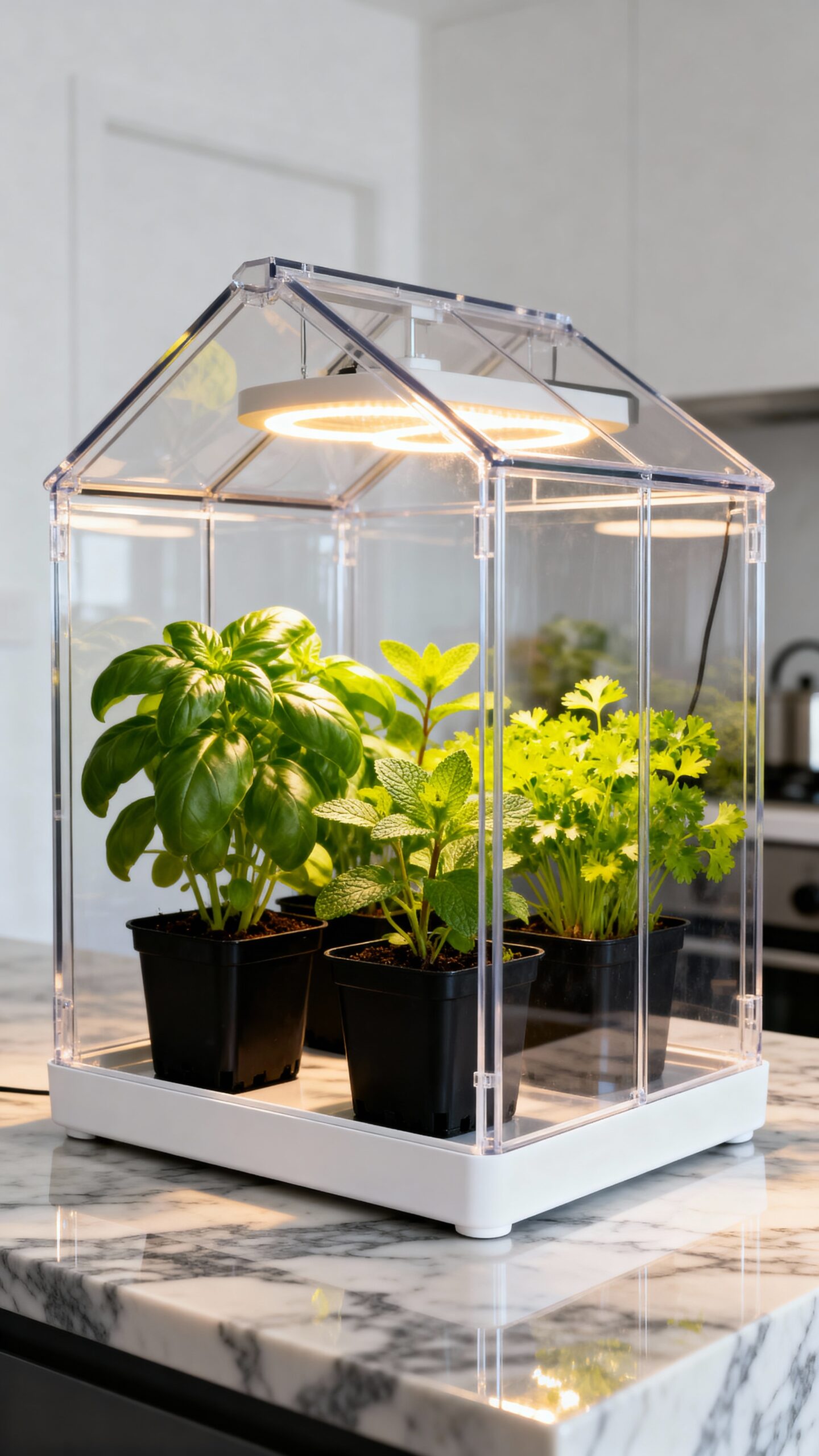 countertop greenhouse herb growing convenience