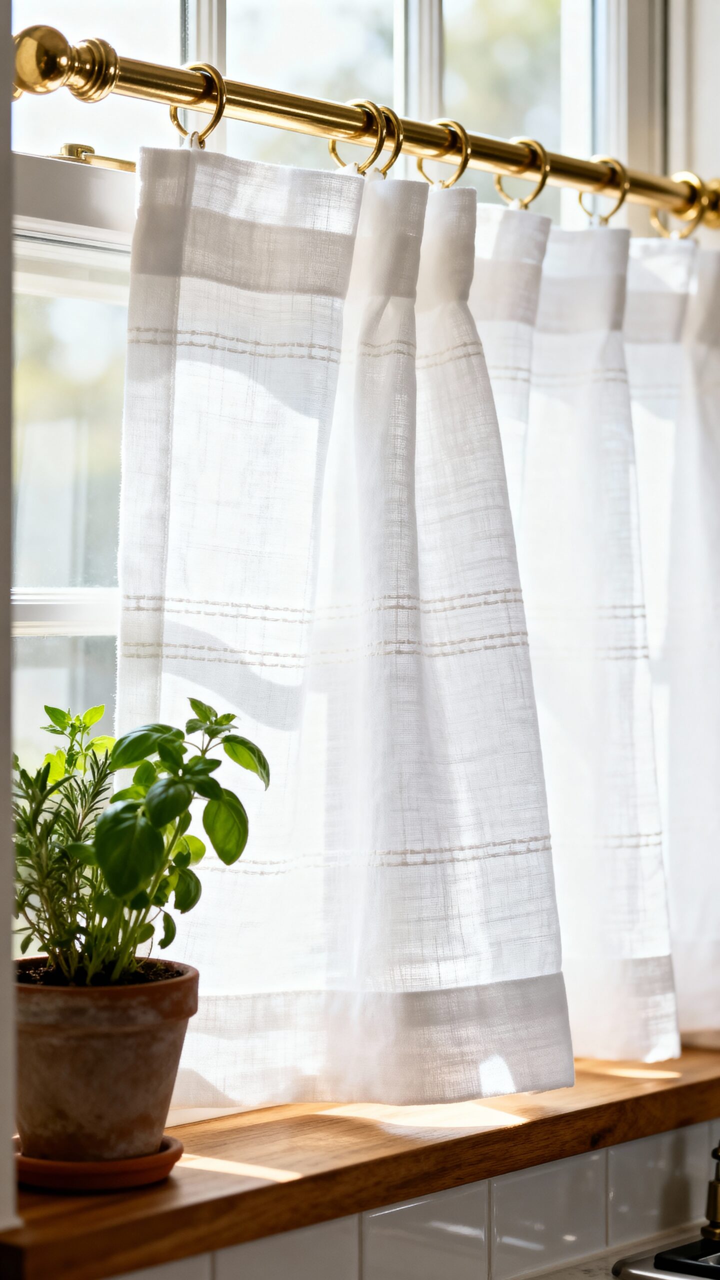cozy bistro style kitchen cafe curtains